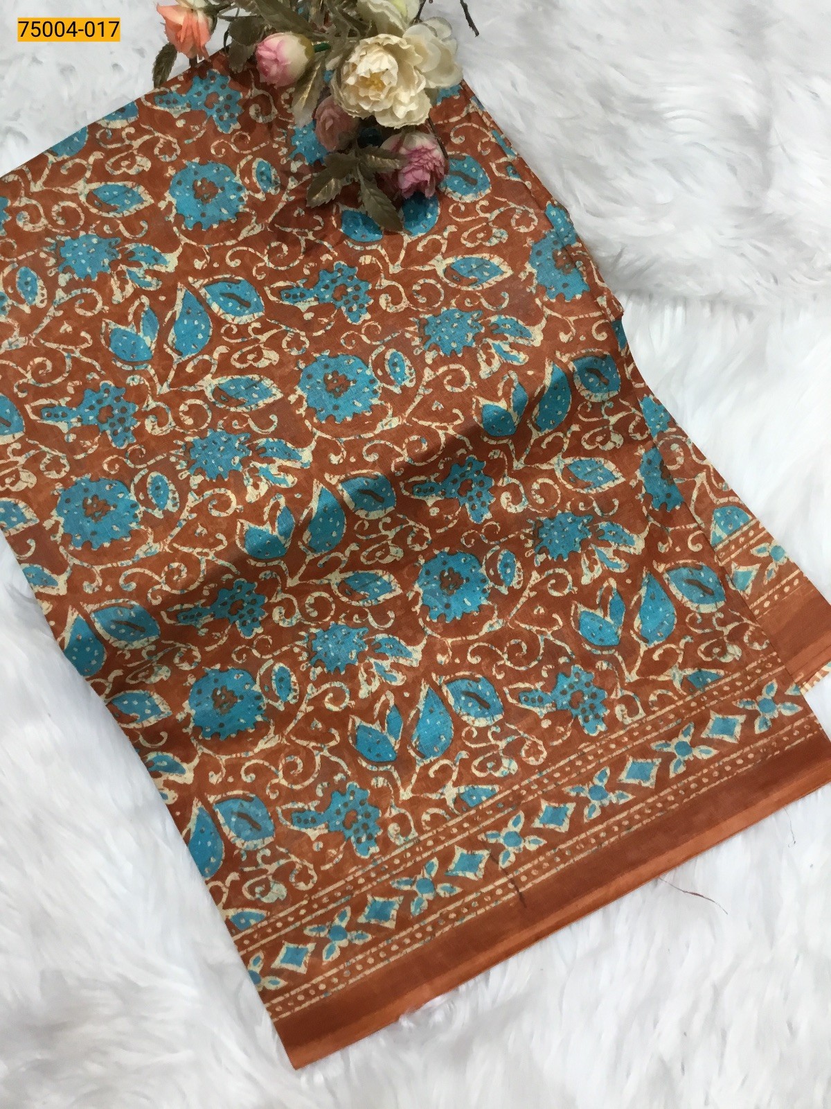 Beiage Voil cotton printed sarees