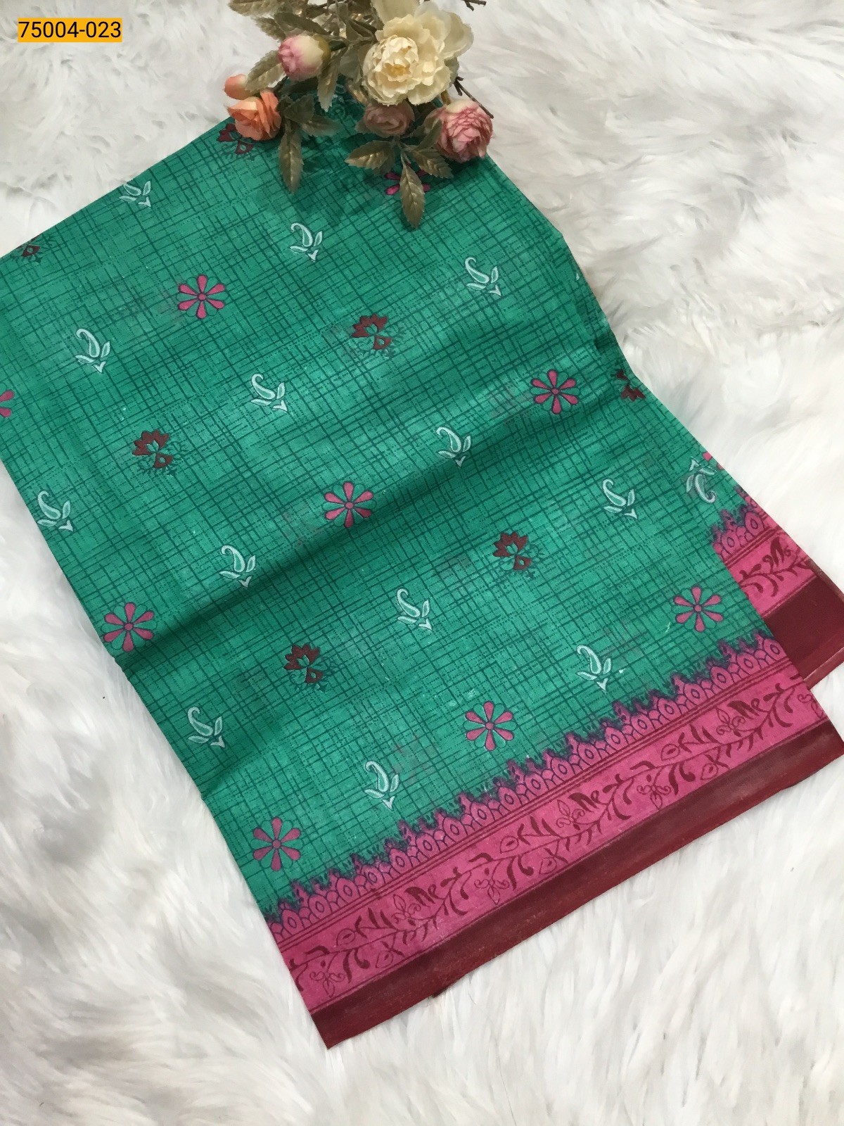 Voil cotton printed sarees