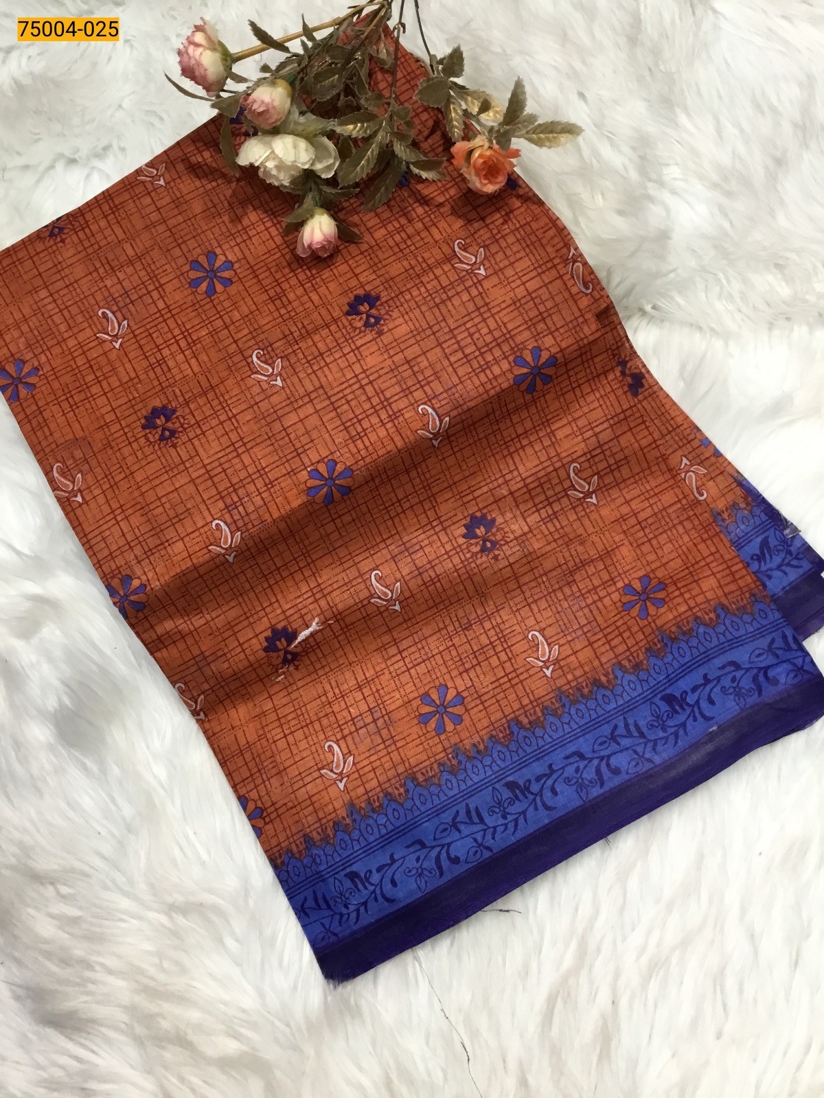 Beidge Voil cotton printed sarees