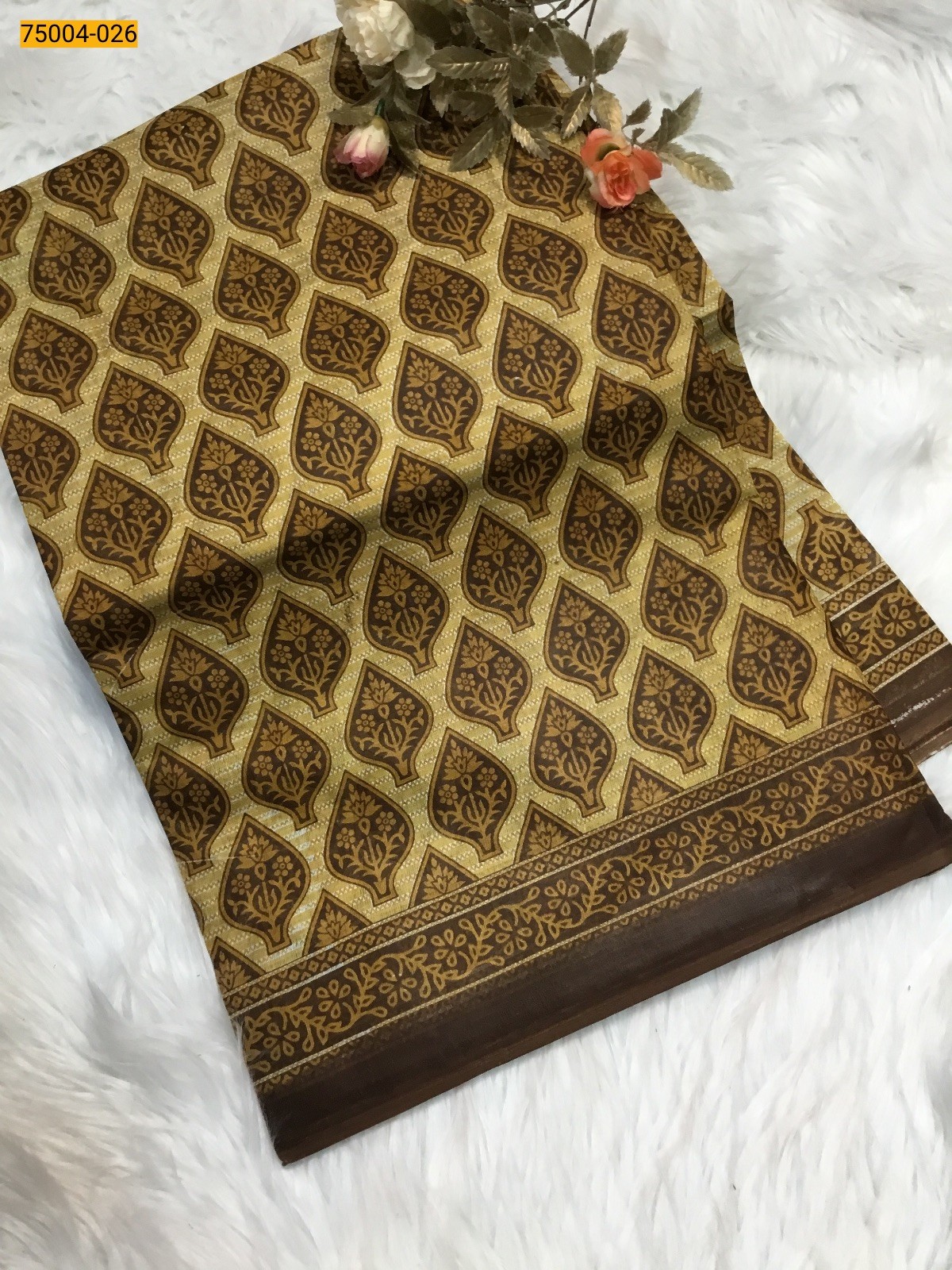 Sandal Voil cotton printed sarees