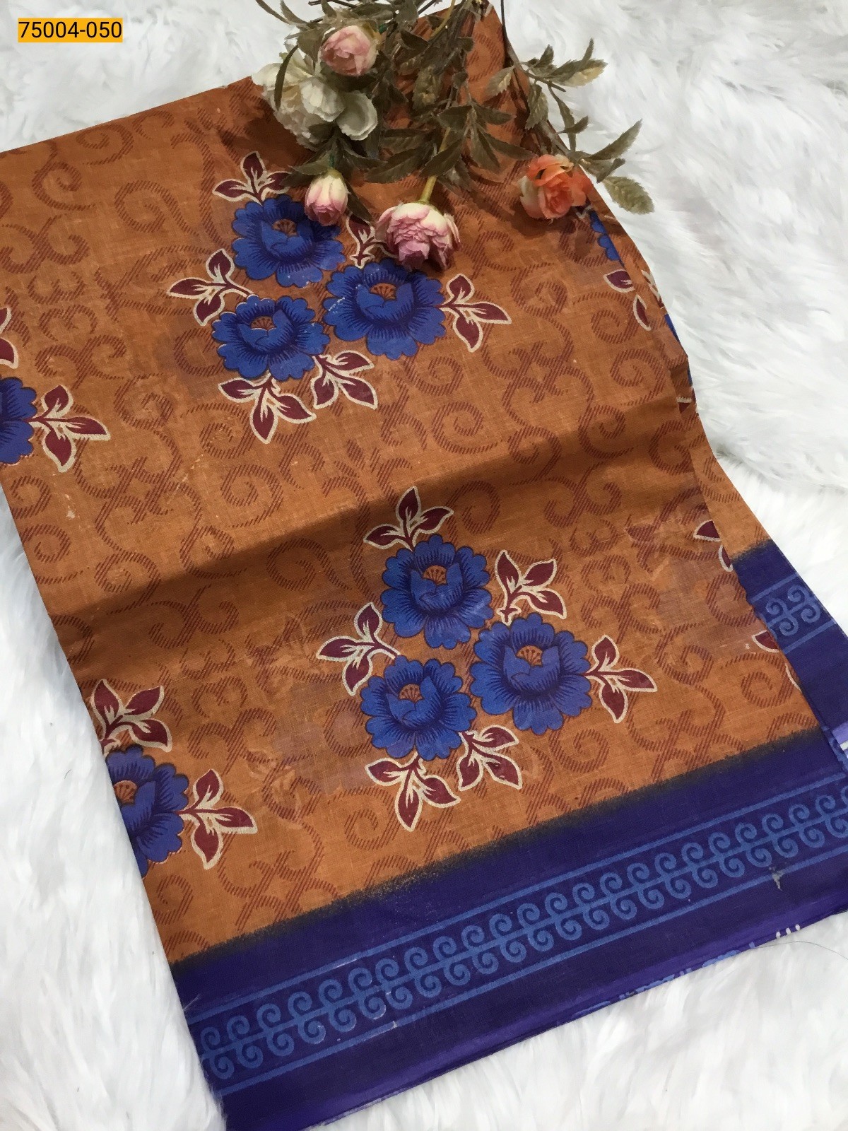 Beidge Voil cotton printed sarees