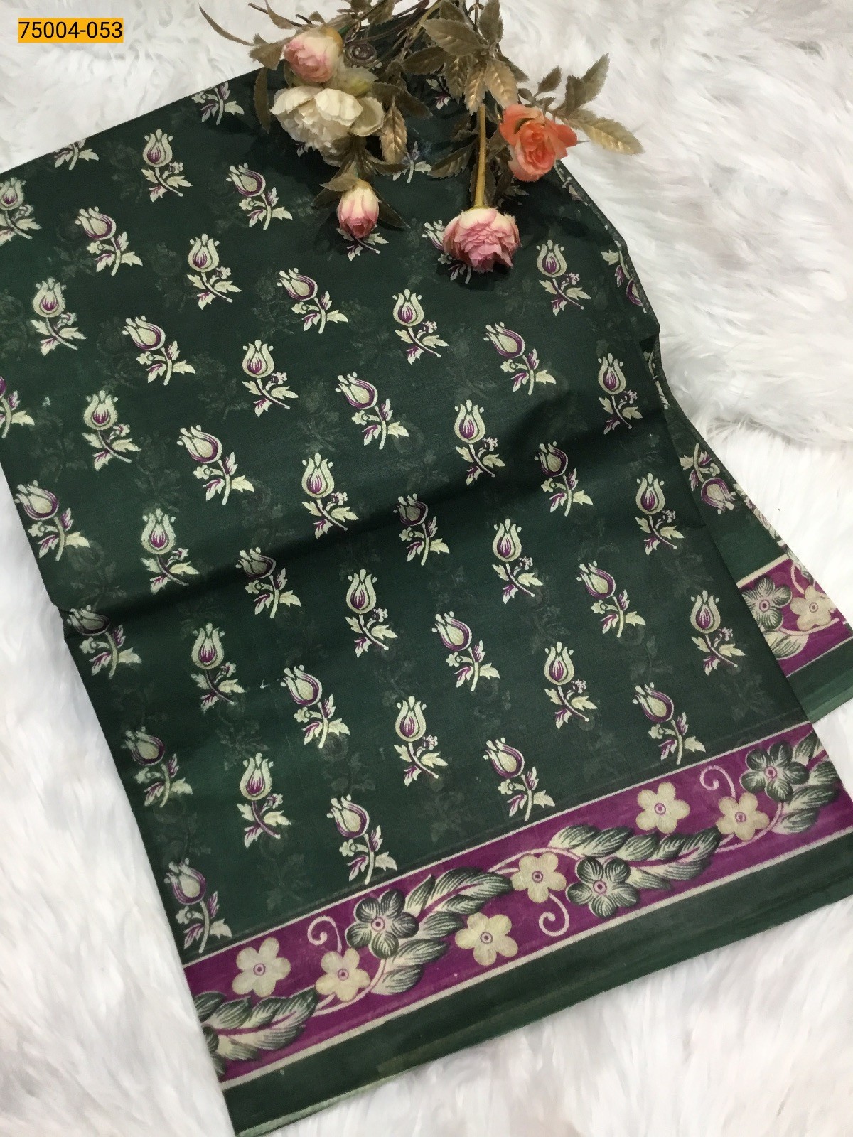 Voil cotton printed sarees