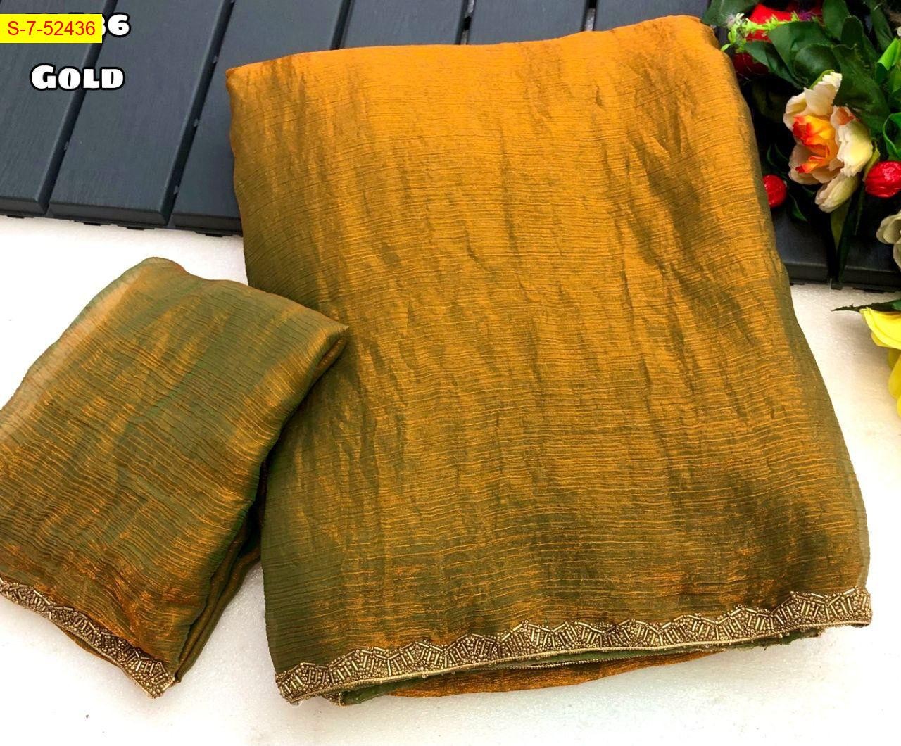 Gold Space silk sarees 