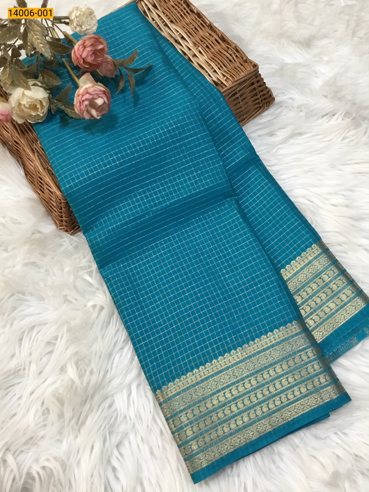 Green Mysore Fancy Crepe Silk Saree