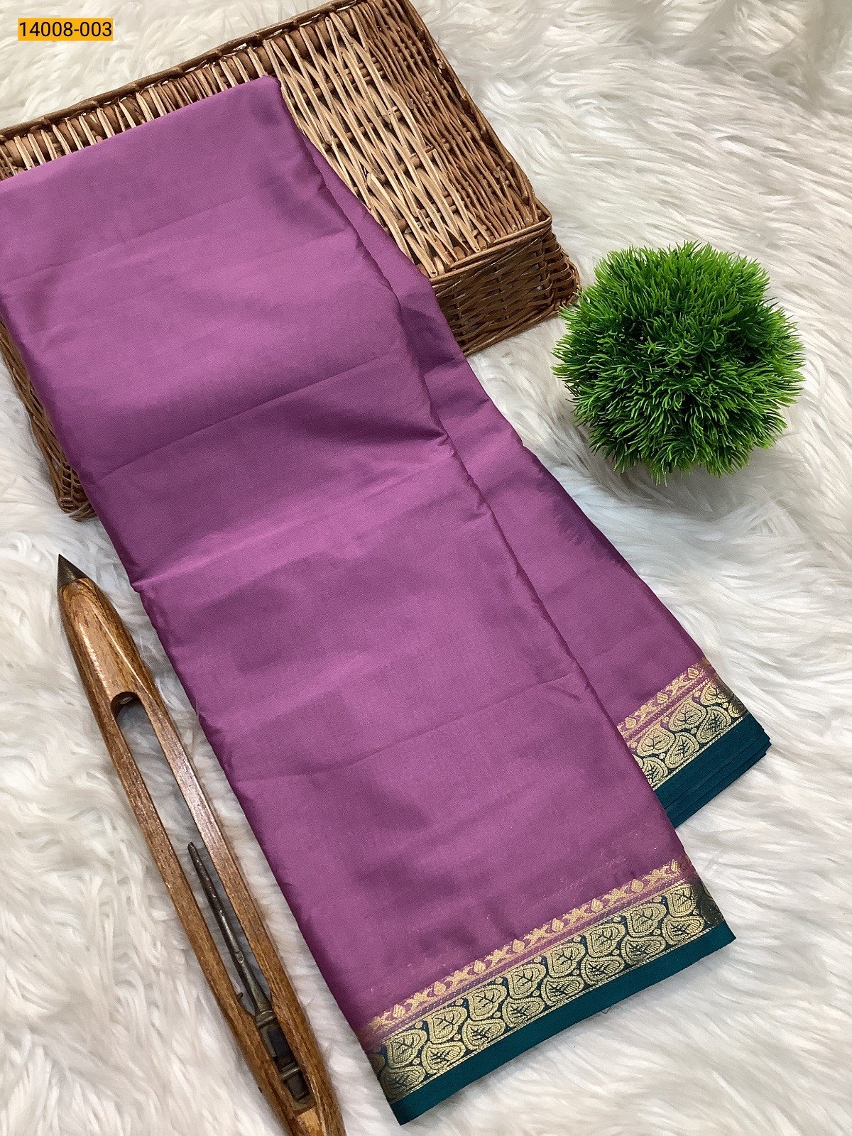 Pink Mysore Fancy Crepe Silk Saree