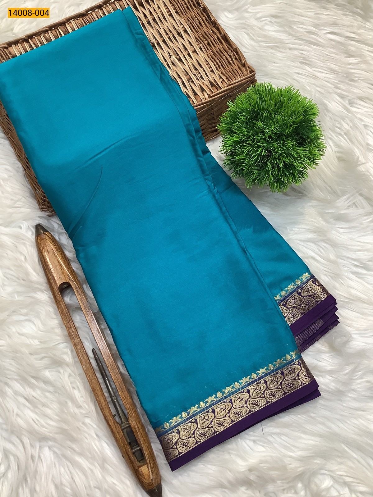 Green Mysore Fancy Crepe Silk Saree