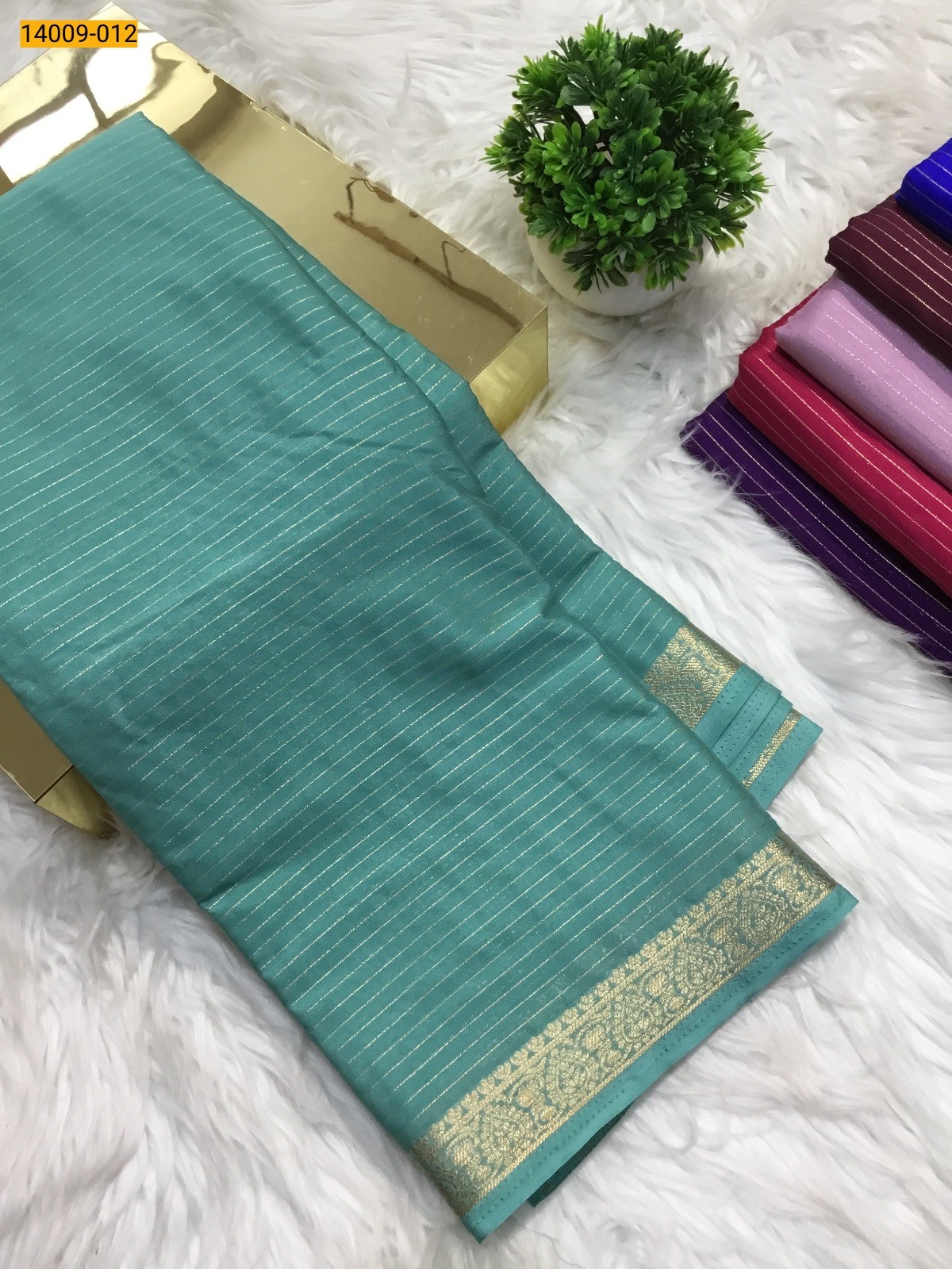 Green Mysore Fancy Crepe Silk Saree