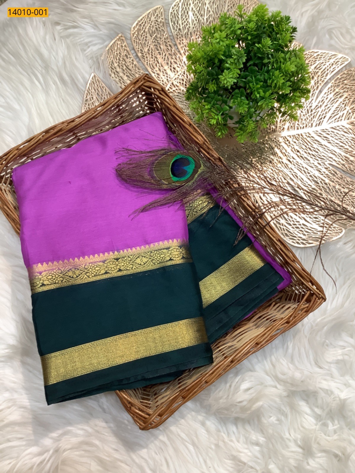 Violet Mysore Fancy Crepe Silk Saree