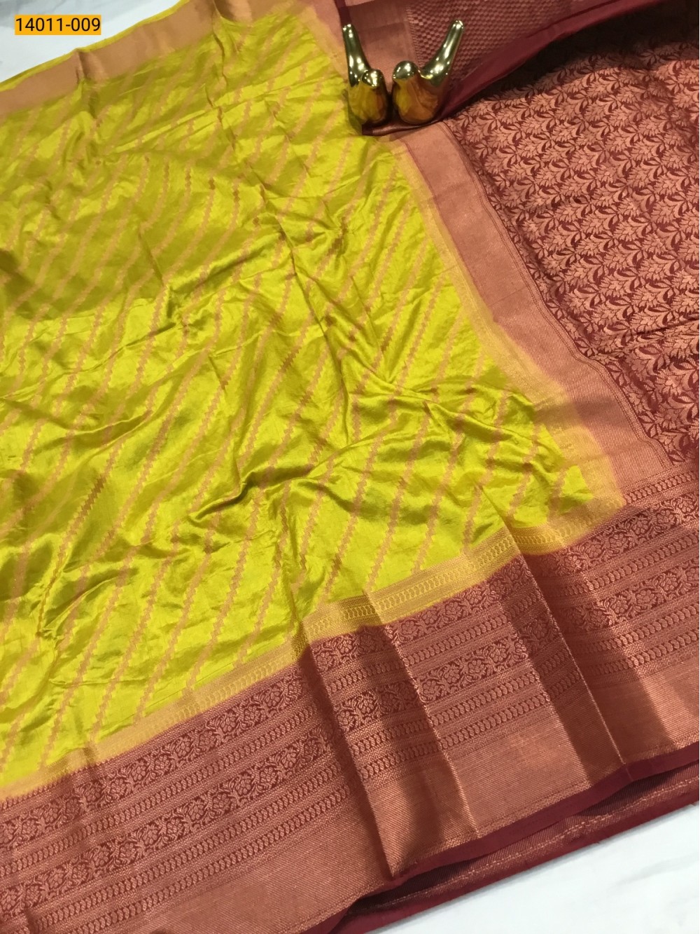 Yellow Soft Tussar Silk Saree