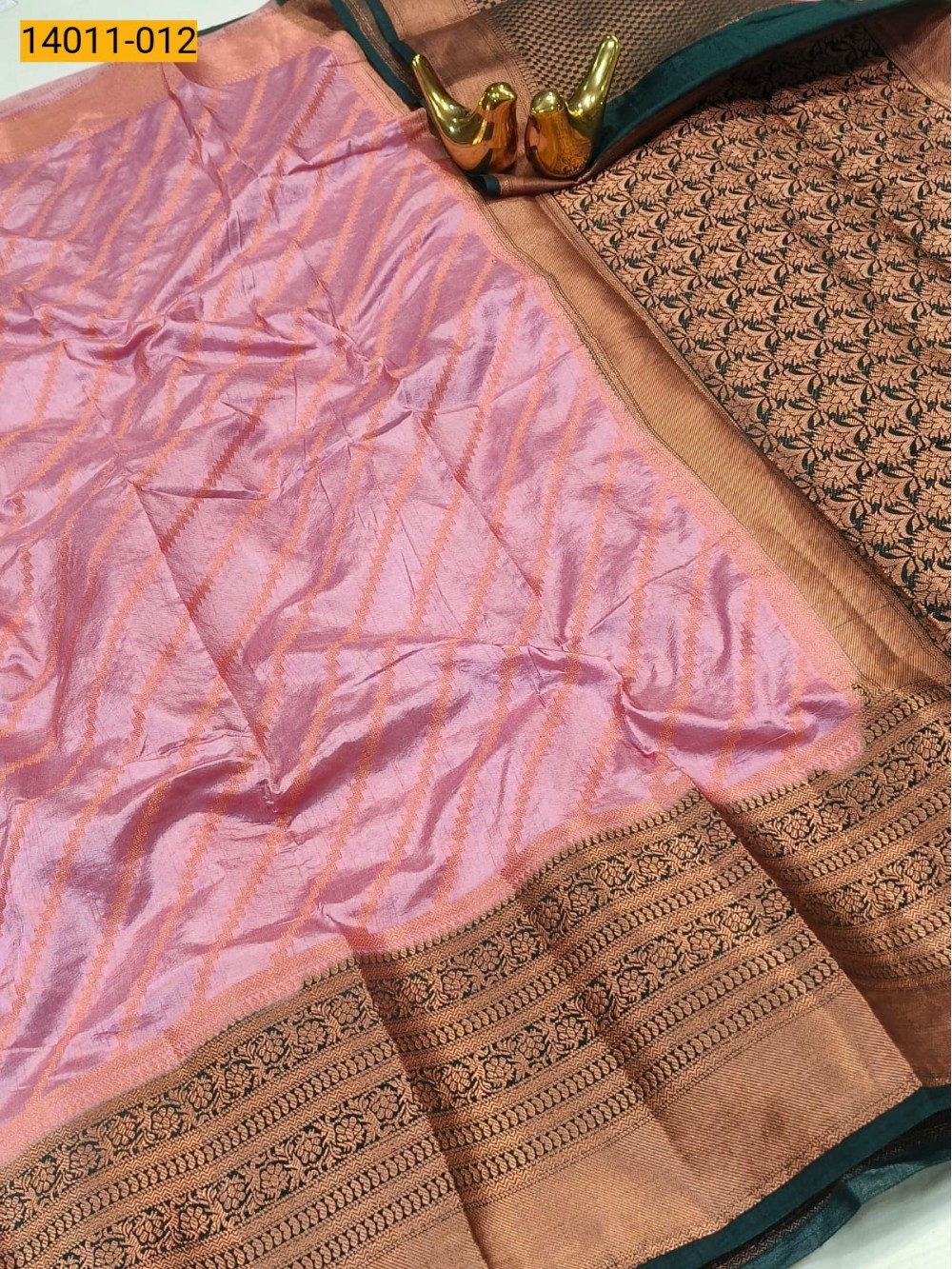 Pink Soft Tussar Silk Saree