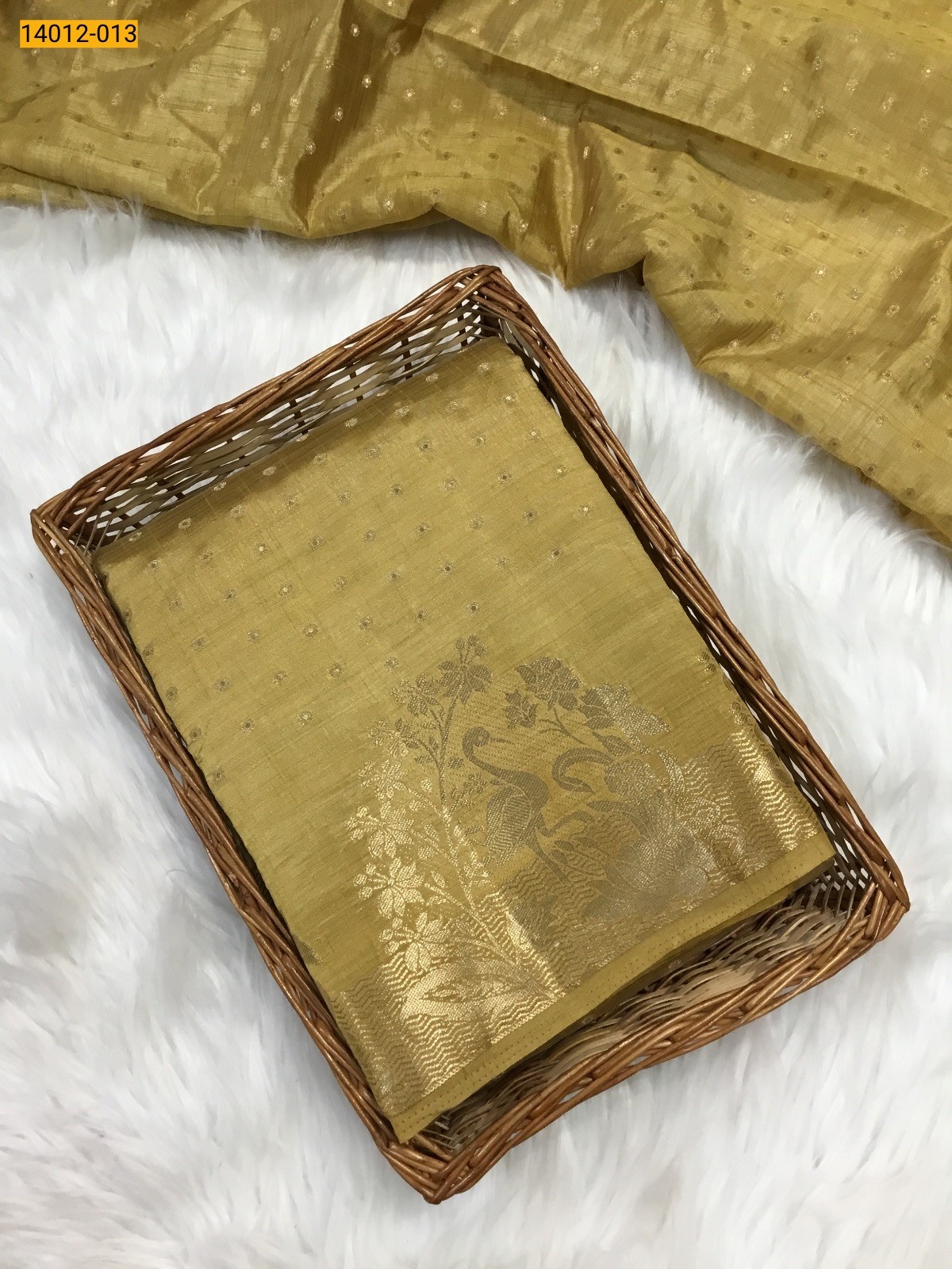 Sandal Tussar Silk Saree