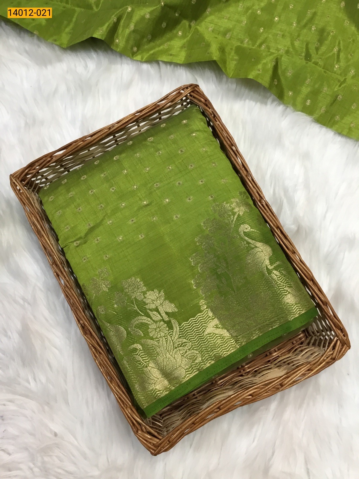 Green Tussar Silk Saree