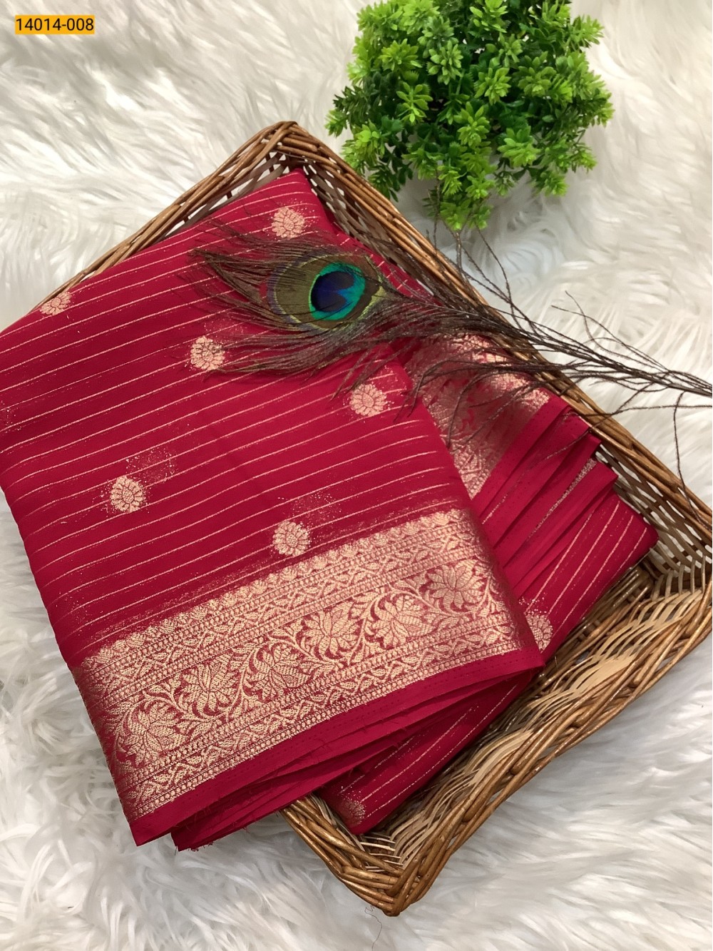 Pink Banaras Fancy Georgette Sarees