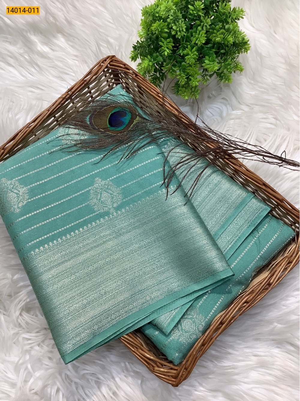 Green Banaras Fancy Georgette Sarees