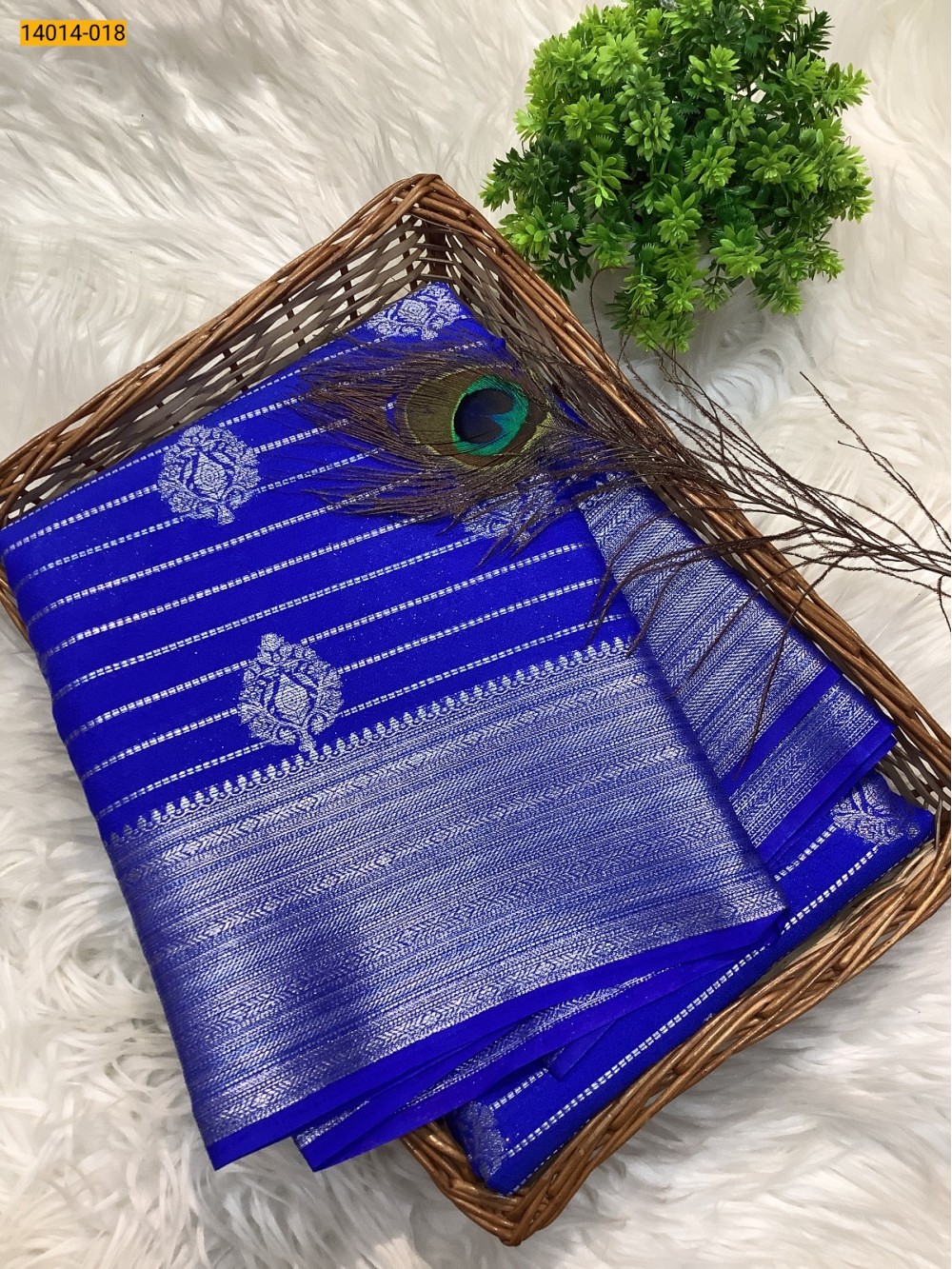 Blue Banaras Fancy Georgette Sarees