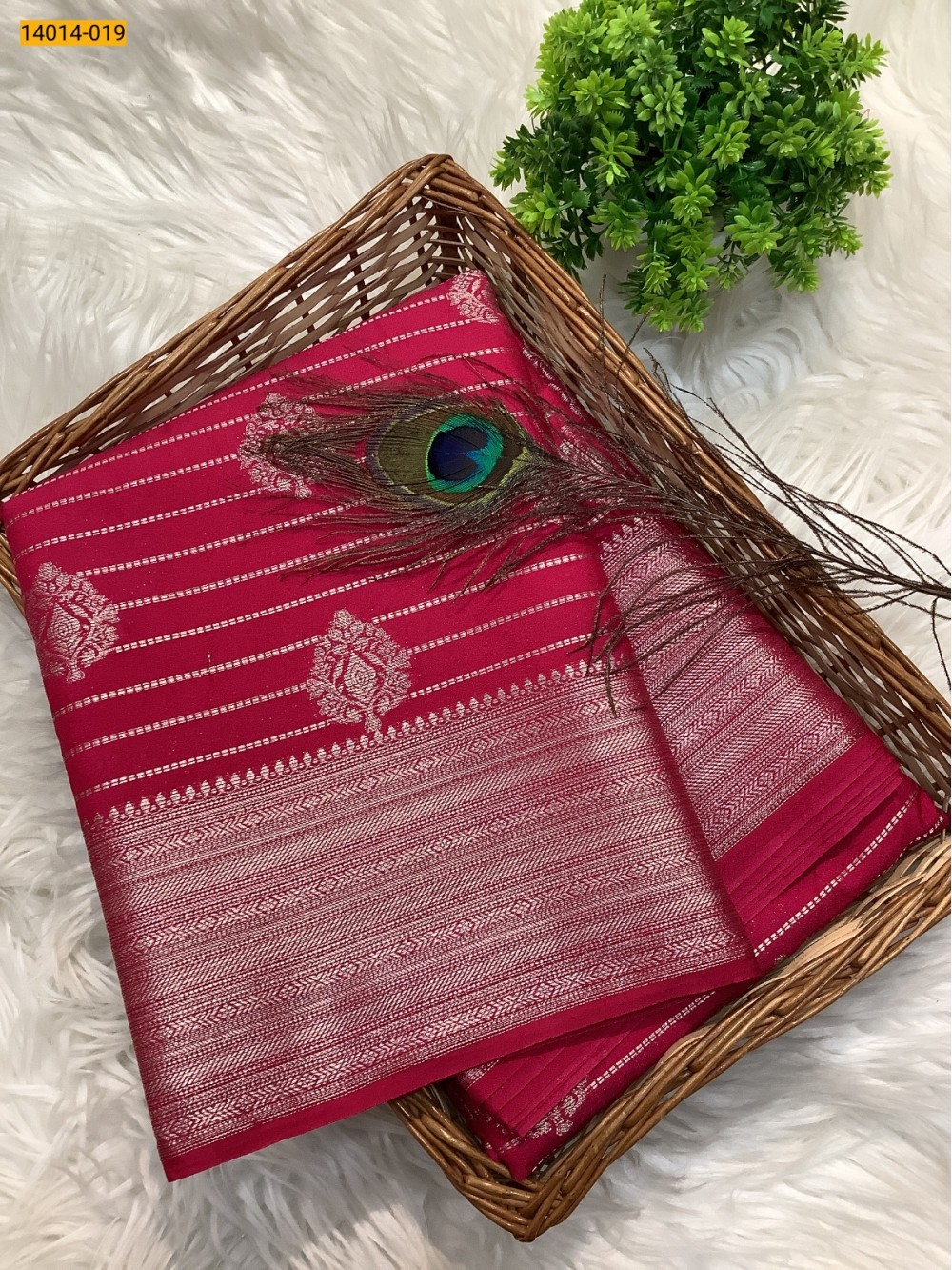 Pink Banaras Fancy Georgette Sarees