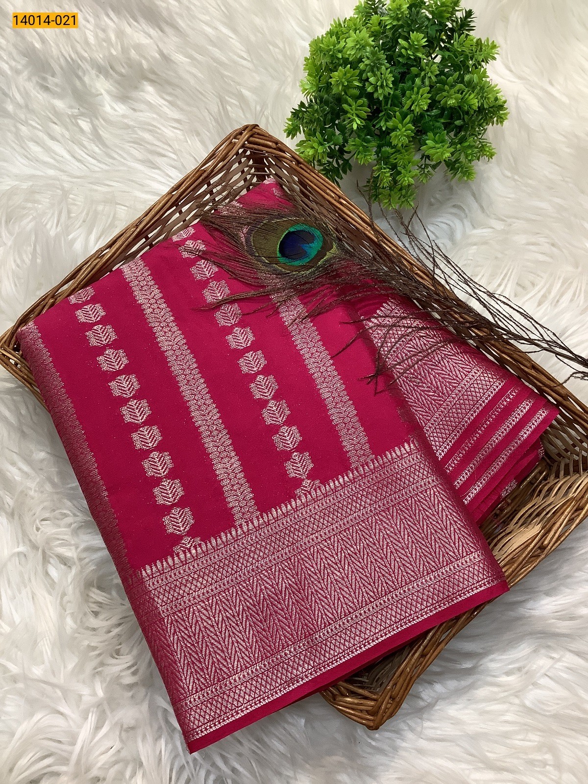 Pink Banaras Fancy Georgette Sarees