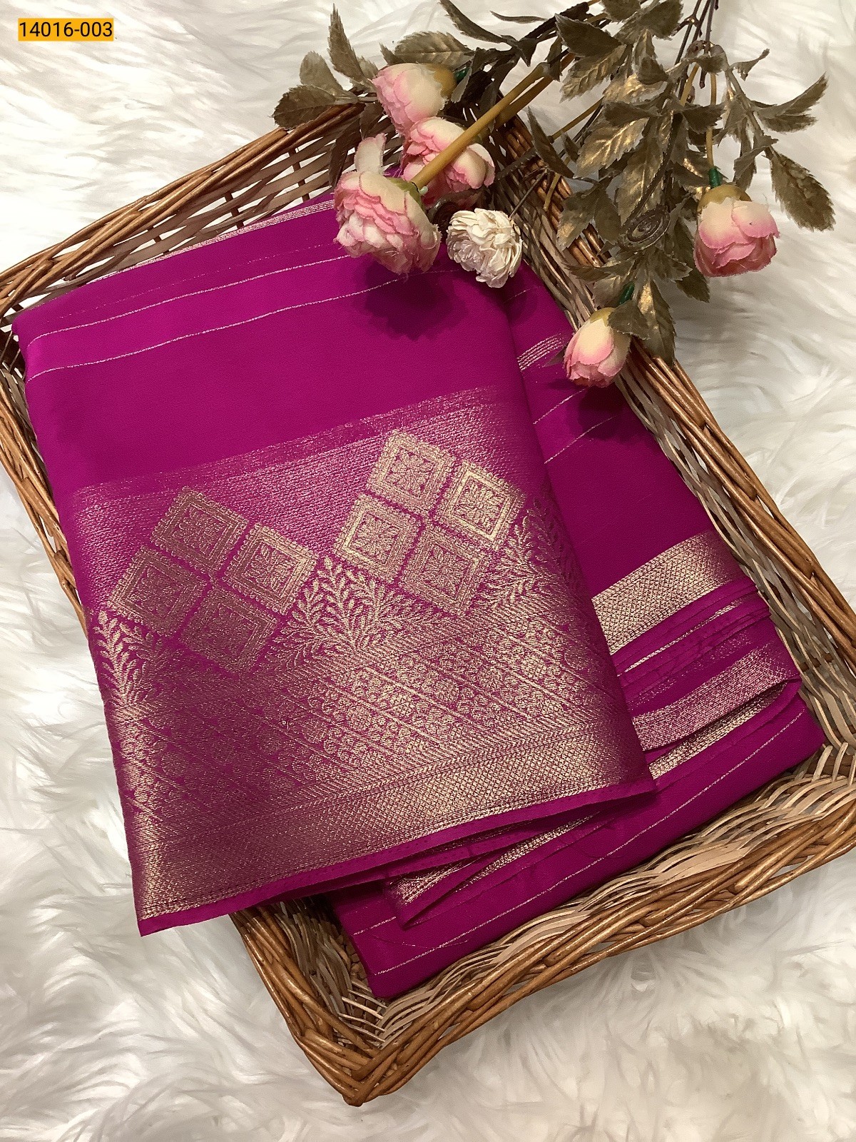 Pink Banaras Fancy Georgette Sarees