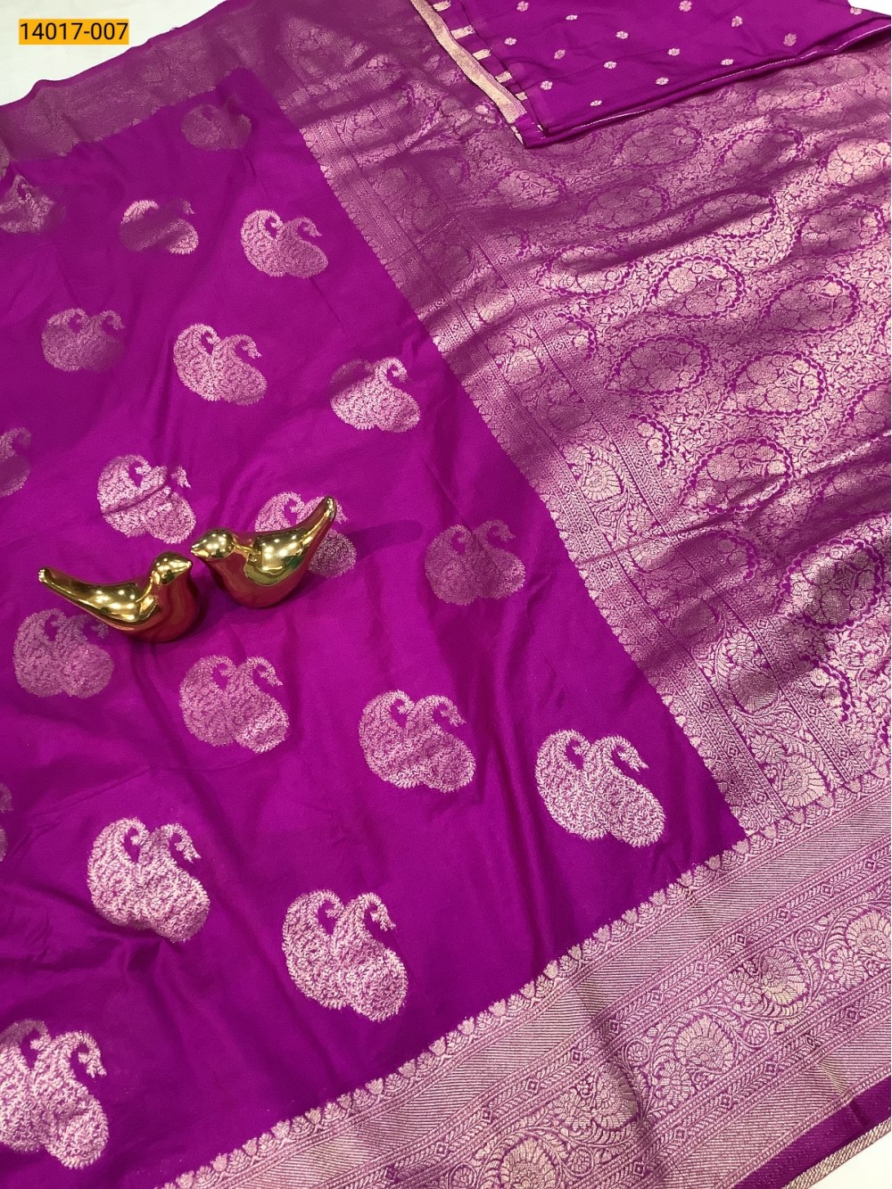 Pink Banarasi Soft Silk Saree