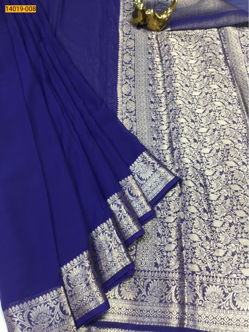 Blue Banaras Fancy Georgette Saree