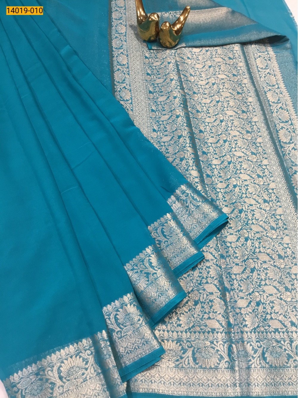 Blue Banaras Fancy Georgette Saree