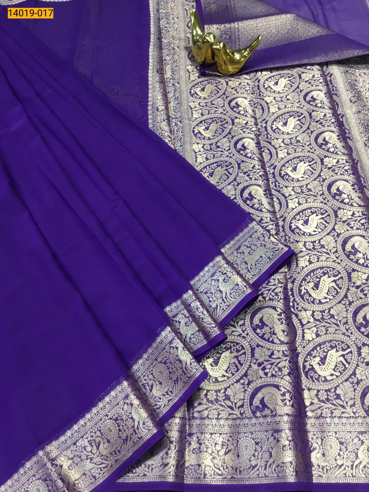 Violet Banaras Fancy Georgette Saree