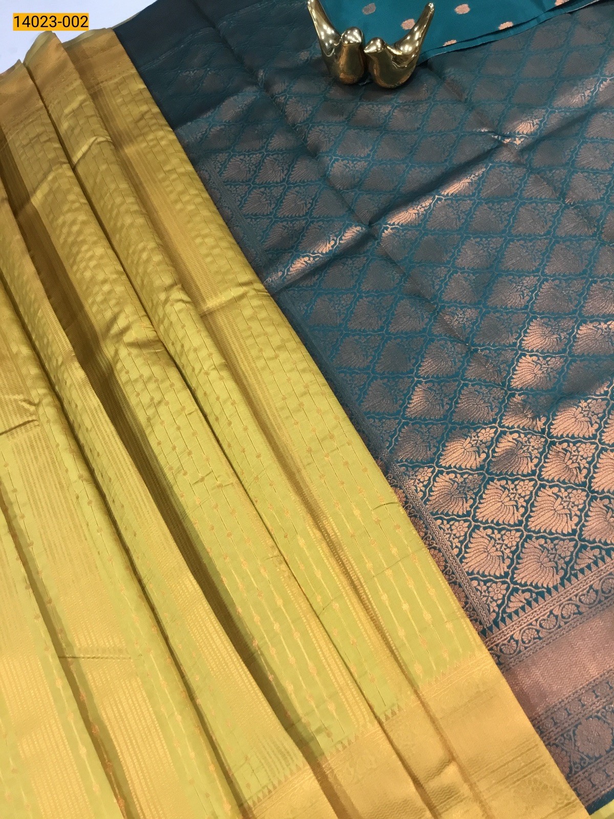 Yellow Kanchi Semi Silk Saree