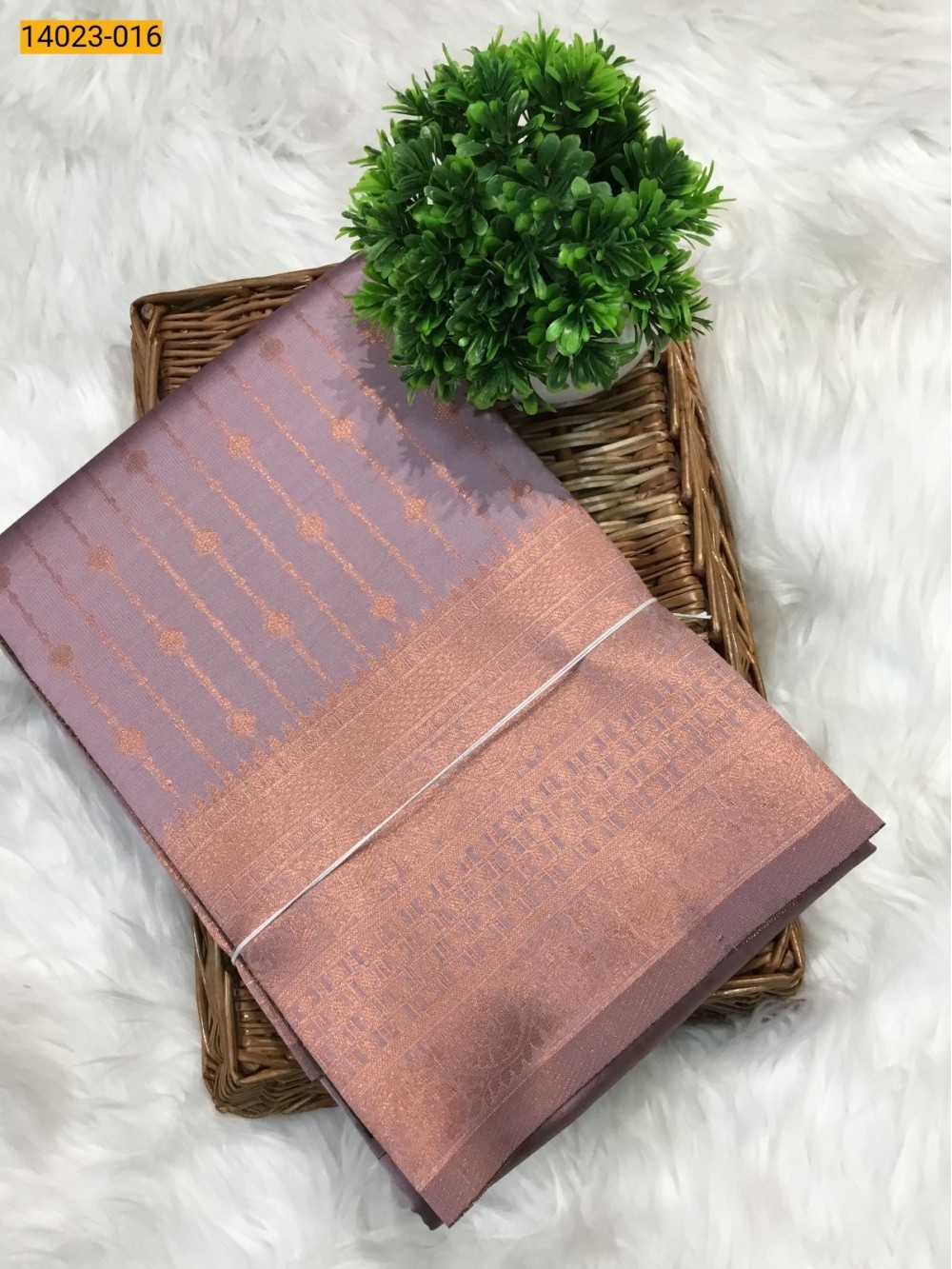 Pink Kanchi Semi Silk Saree