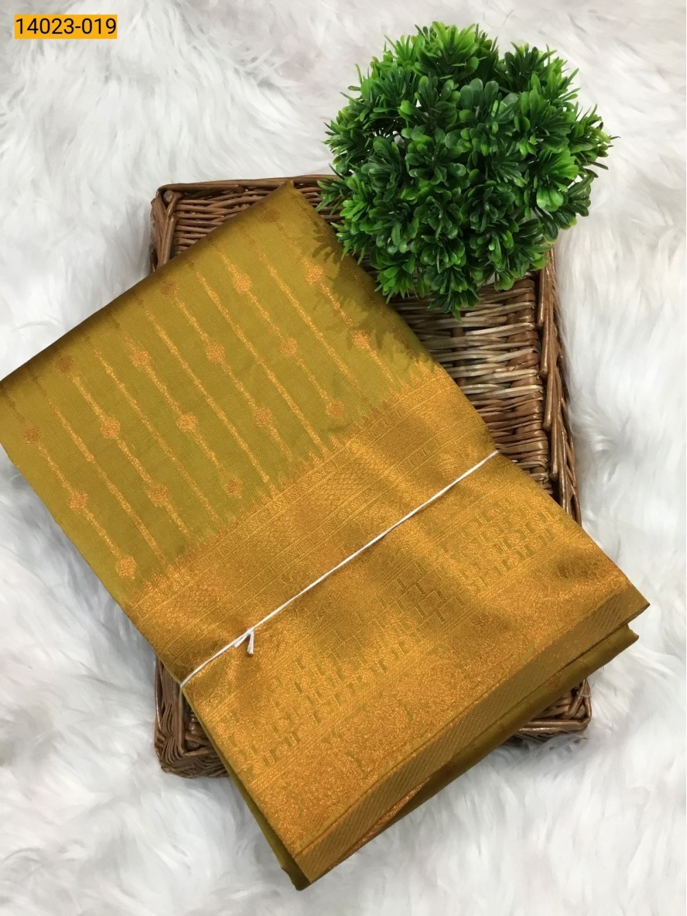 Yellow Kanchi Semi Silk Saree