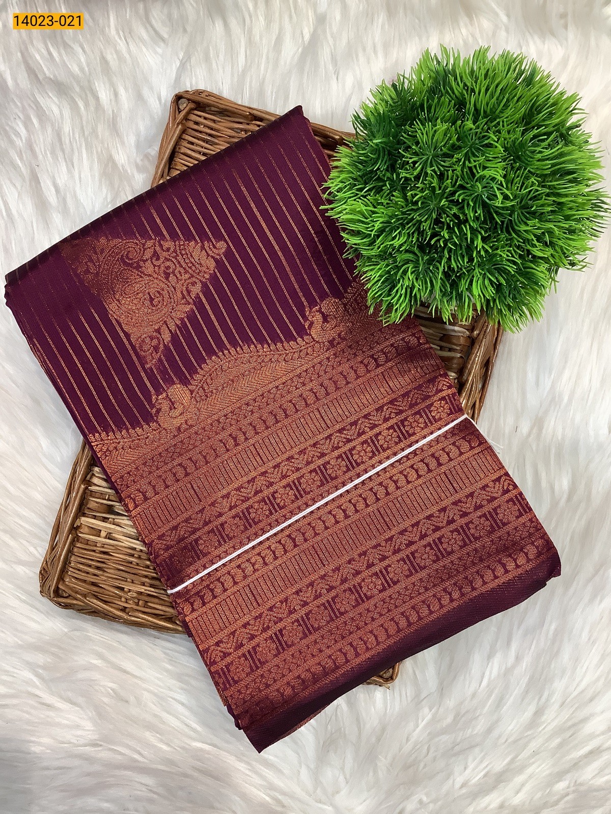 Maroon Kanchi Semi Silk Saree