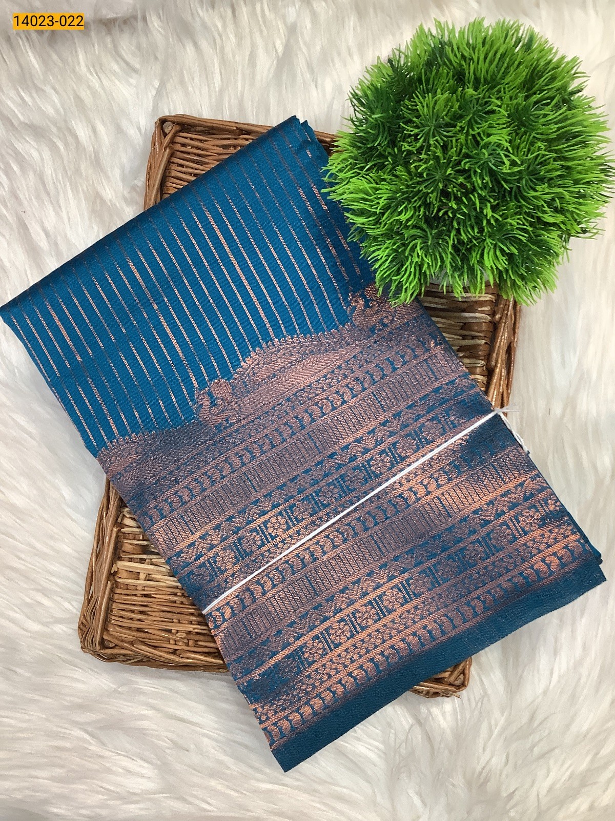 Blue Kanchi Semi Silk Saree