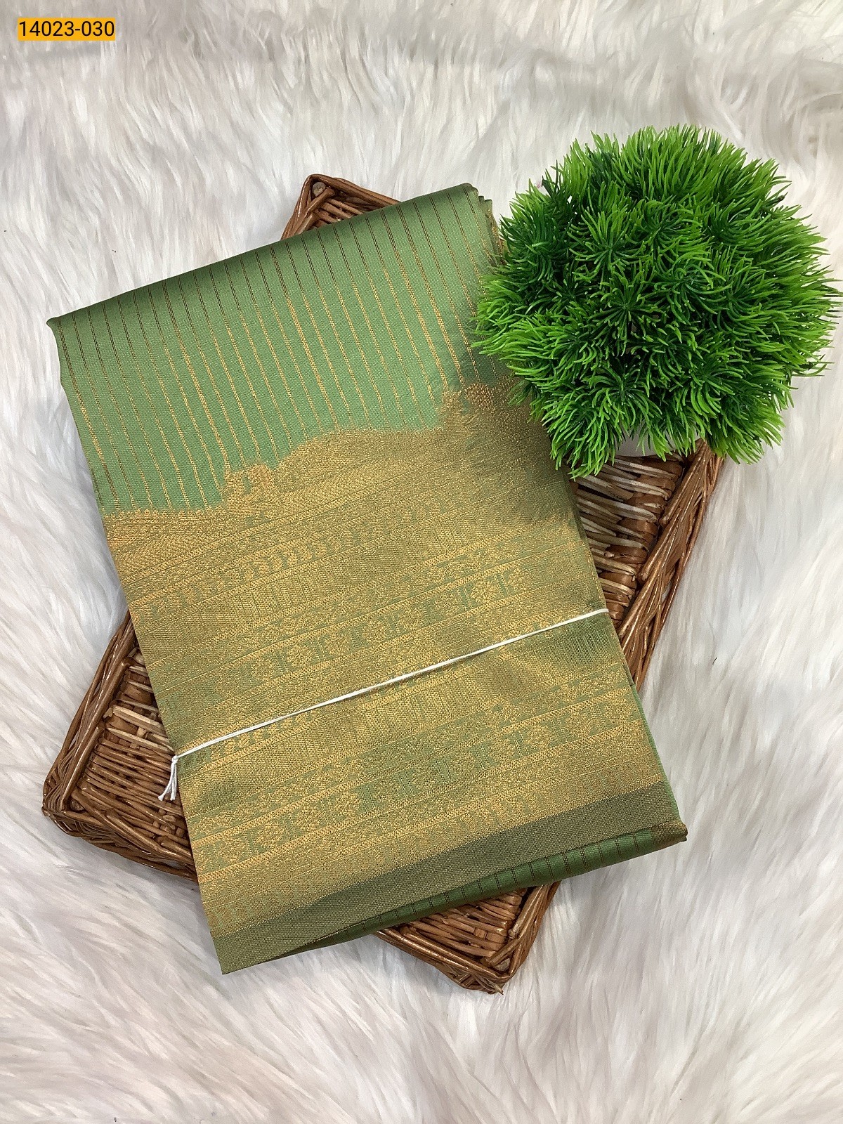 Green Kanchi Semi Silk Saree