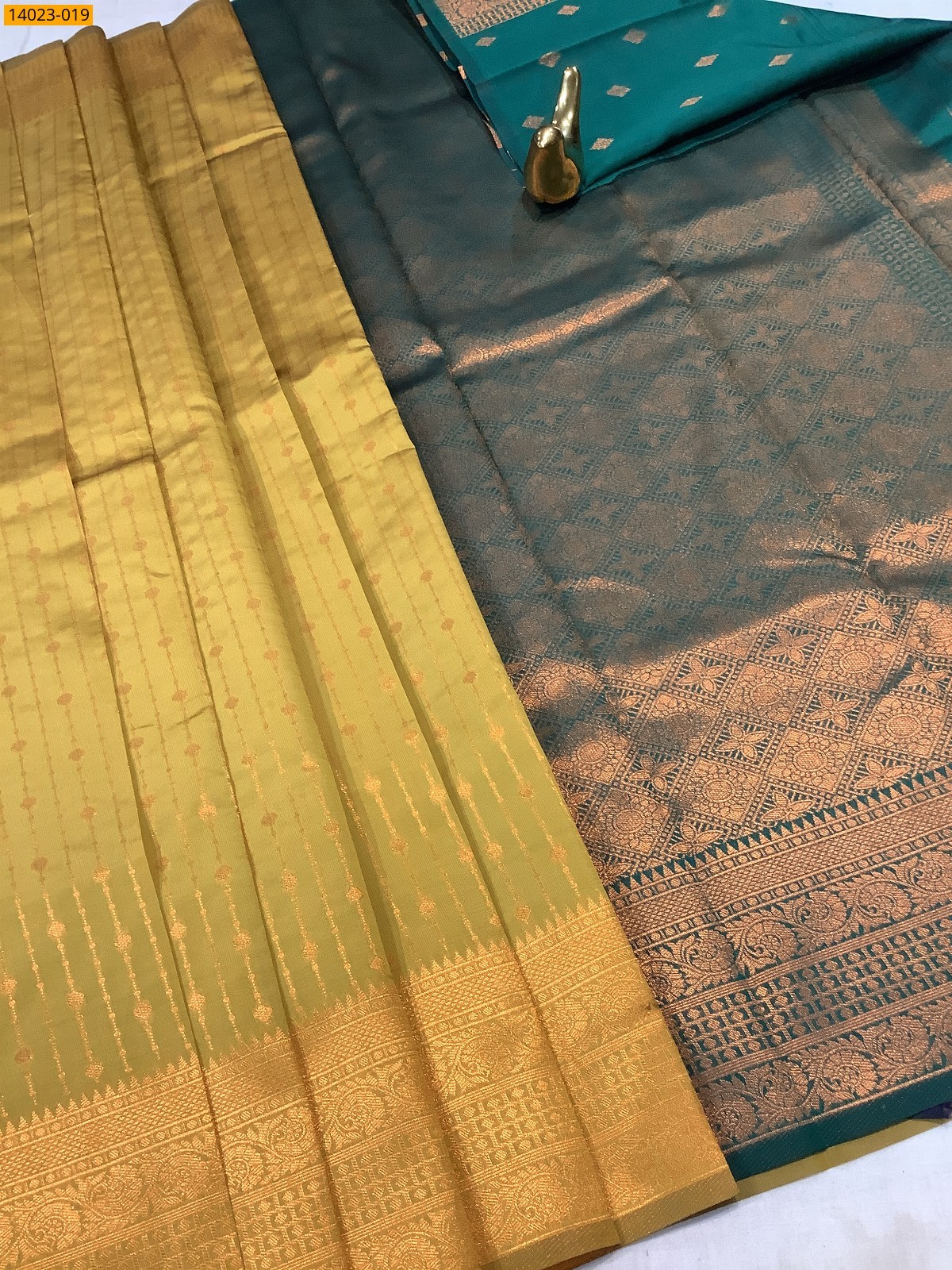 Yellow Kanchi Semi Silk Saree