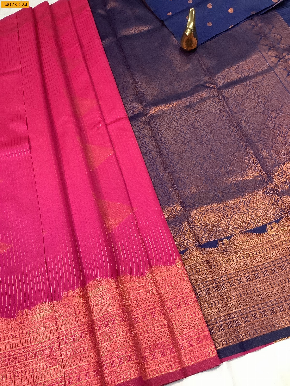 Pink Kanchi Semi Silk Saree