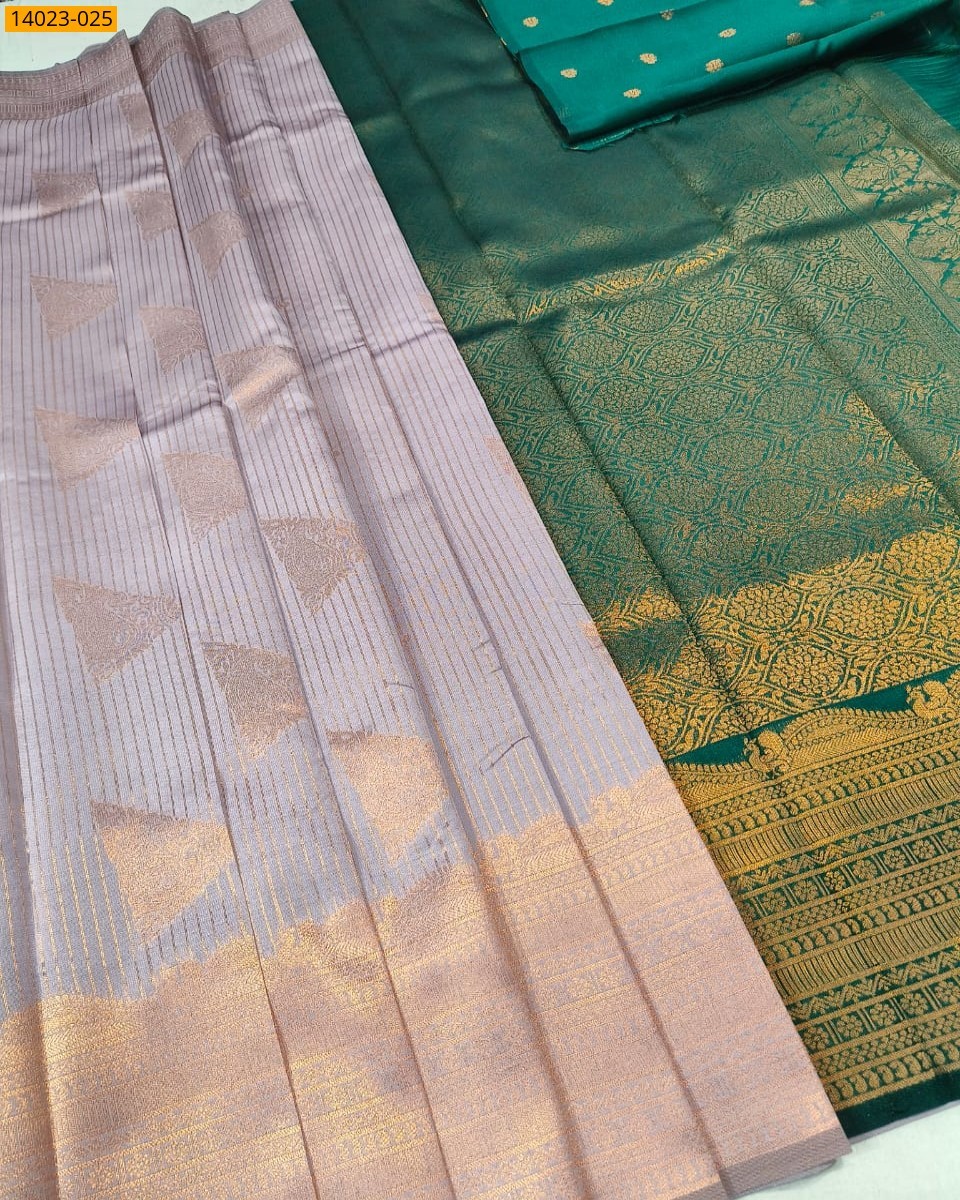 Light Pink Kanchi Semi Silk Saree