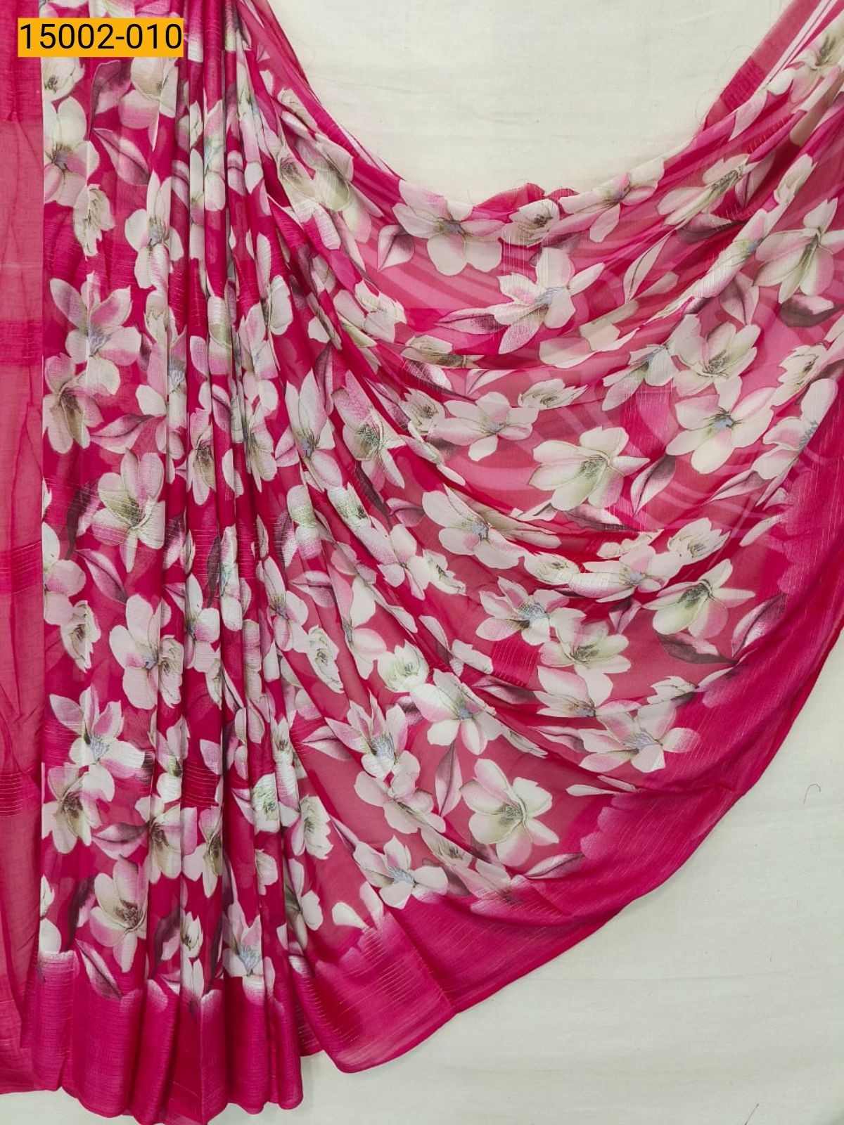 Pink Chiffon Printed sarees