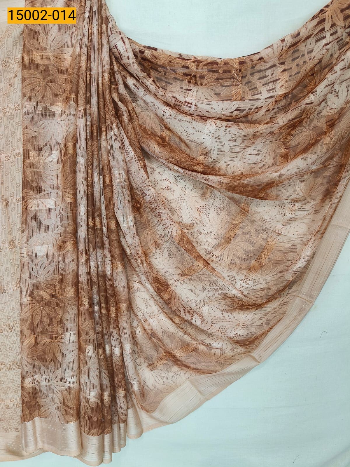 Light green Chiffon Printed sarees