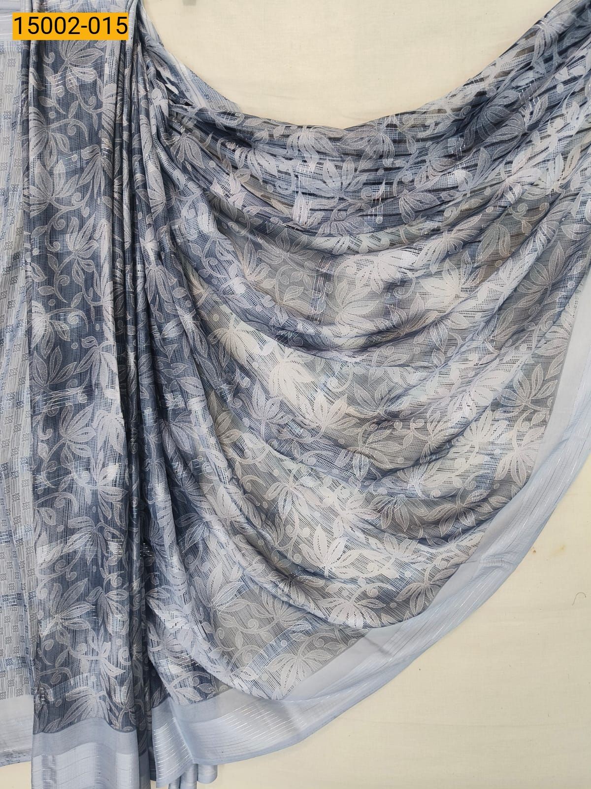 Gray Chiffon Printed sarees