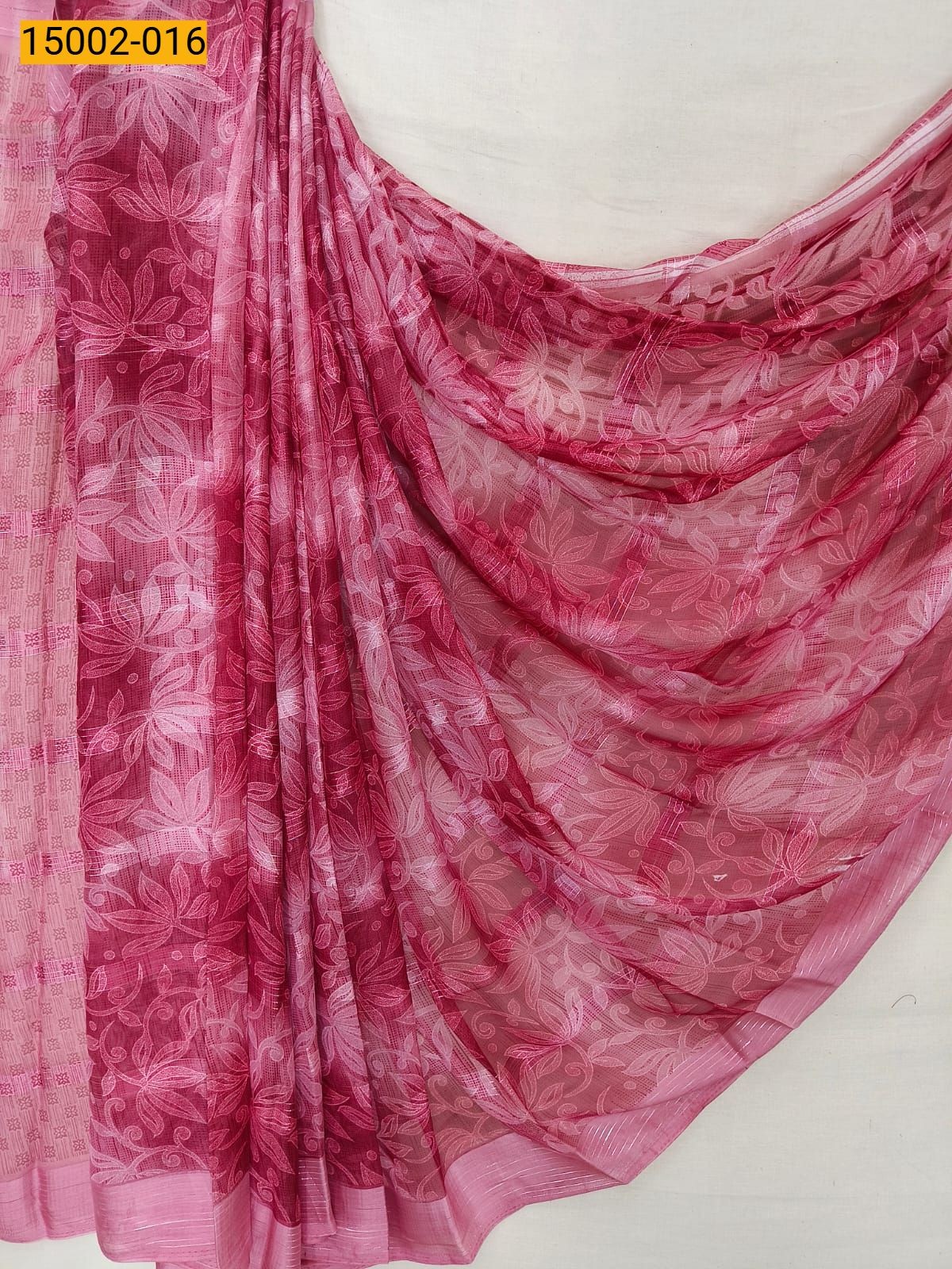 Pink Chiffon Printed sarees