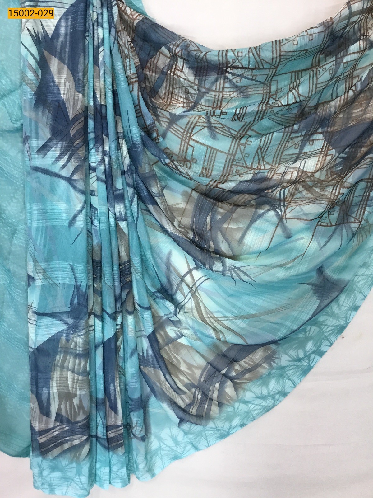 Gray Chiffon Printed sarees