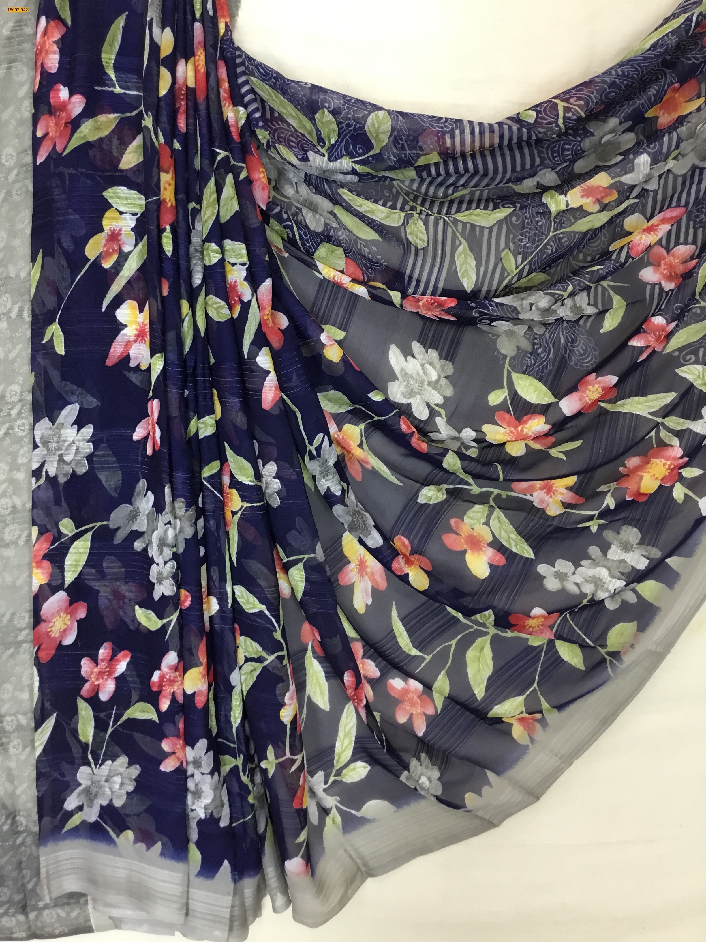 Green Chiffon Printed sarees