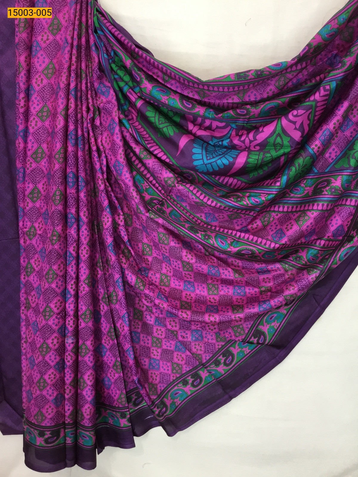 Pink Floral crepe sarees