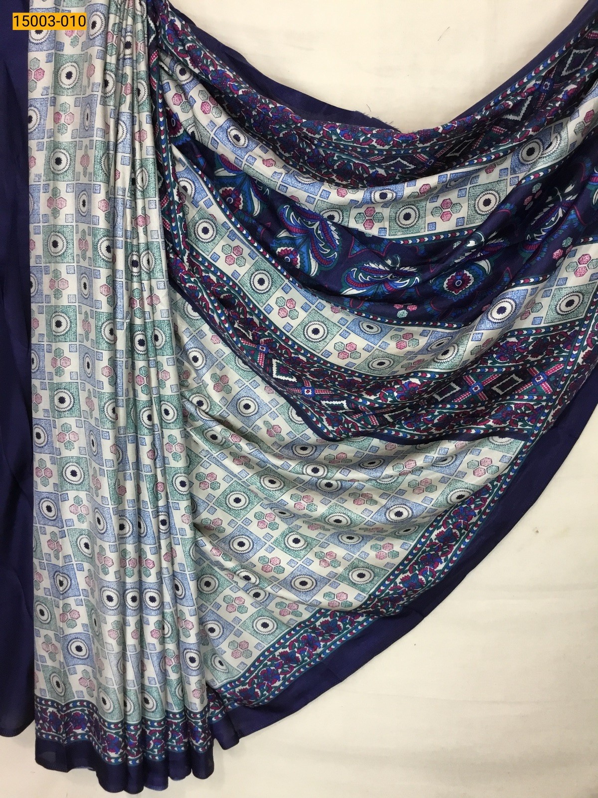 Sandal with Navy Floral crepe sarees