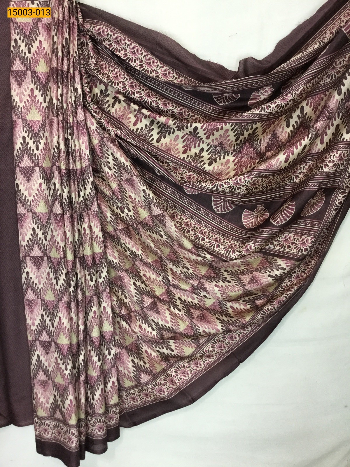 Coffee brown Floral crepe sarees