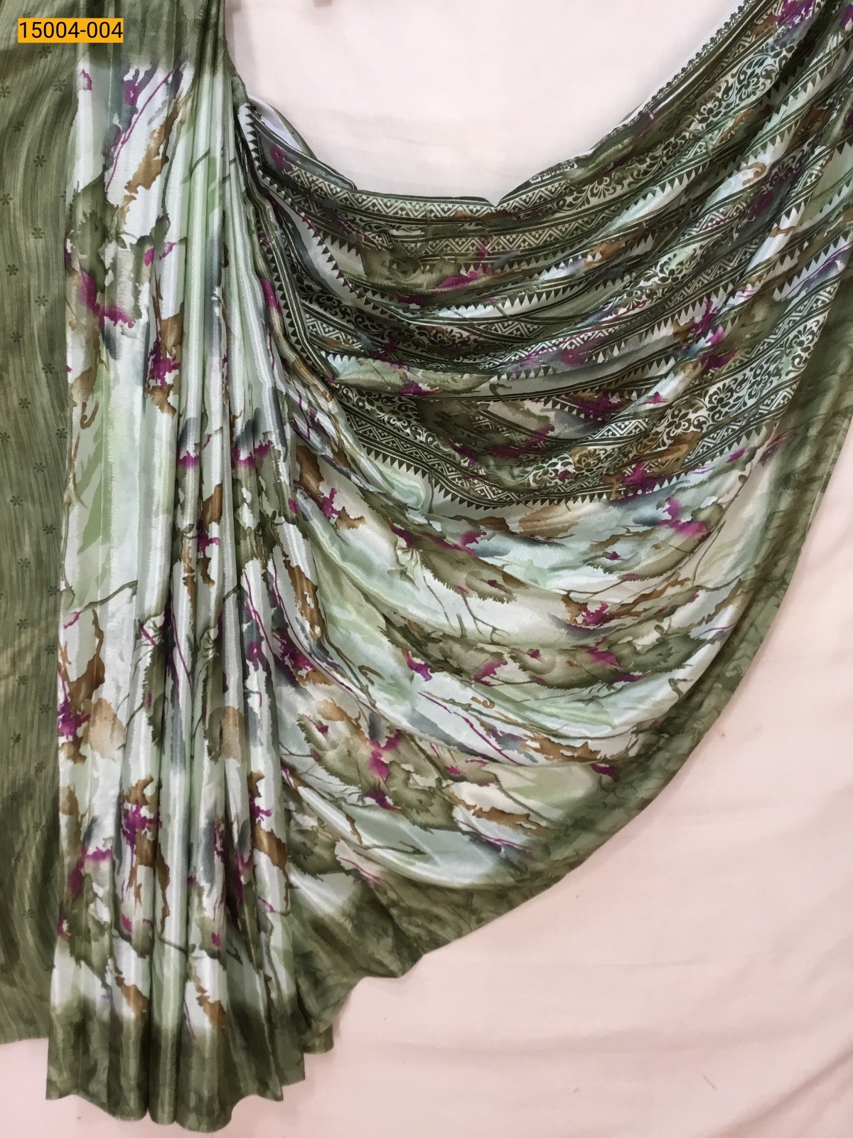 Olive green Grape silk sarees