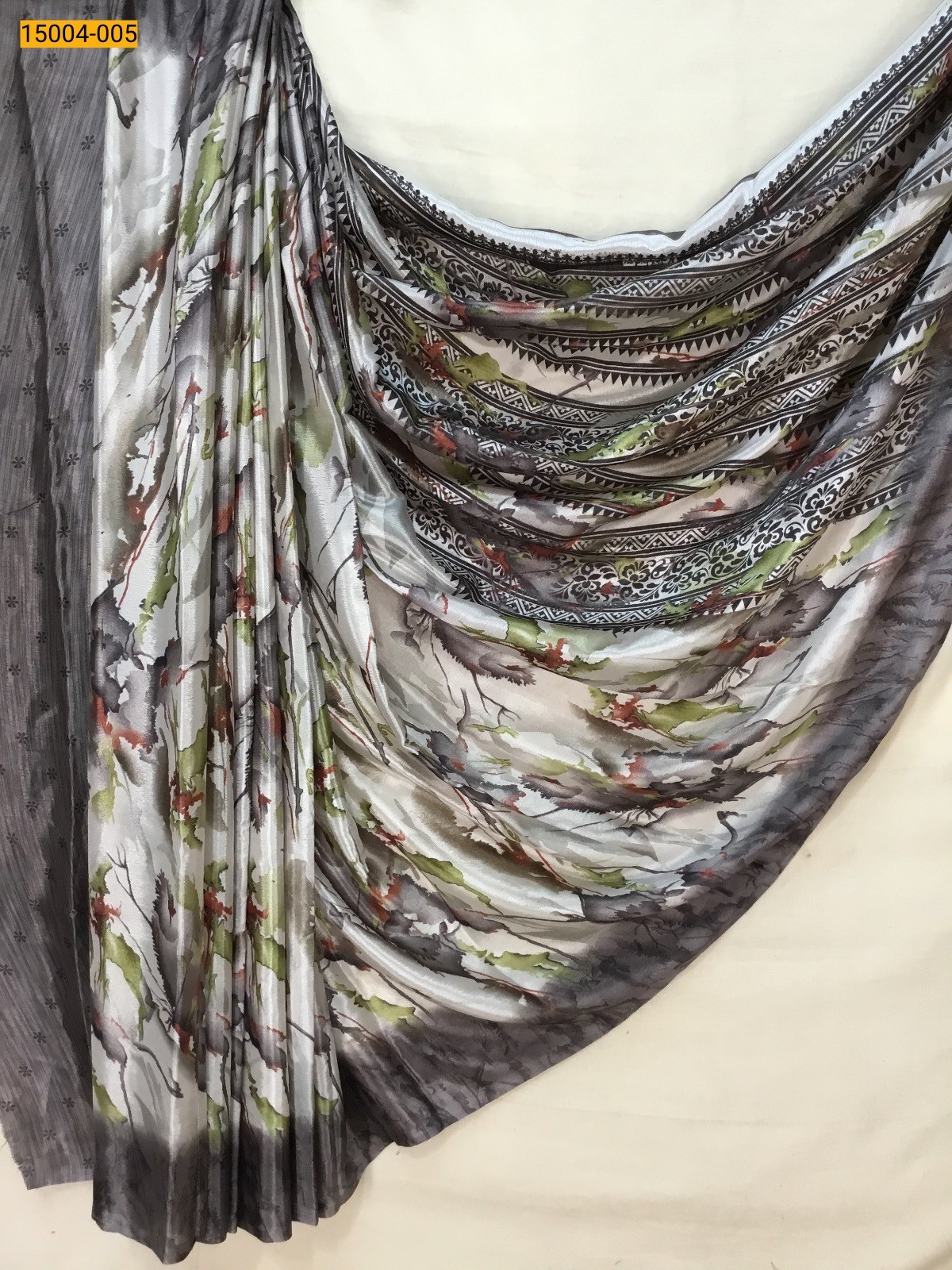 Gray Grape silk sarees