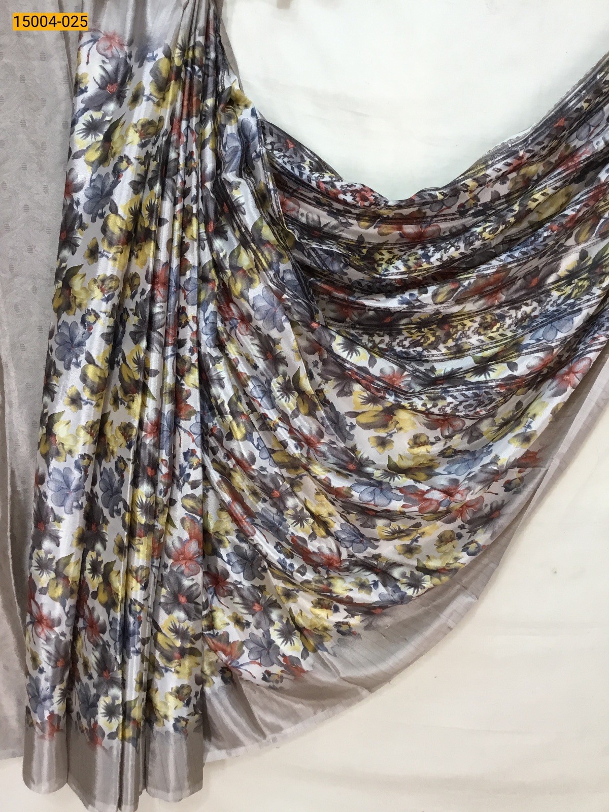 Gray Grape silk sarees
