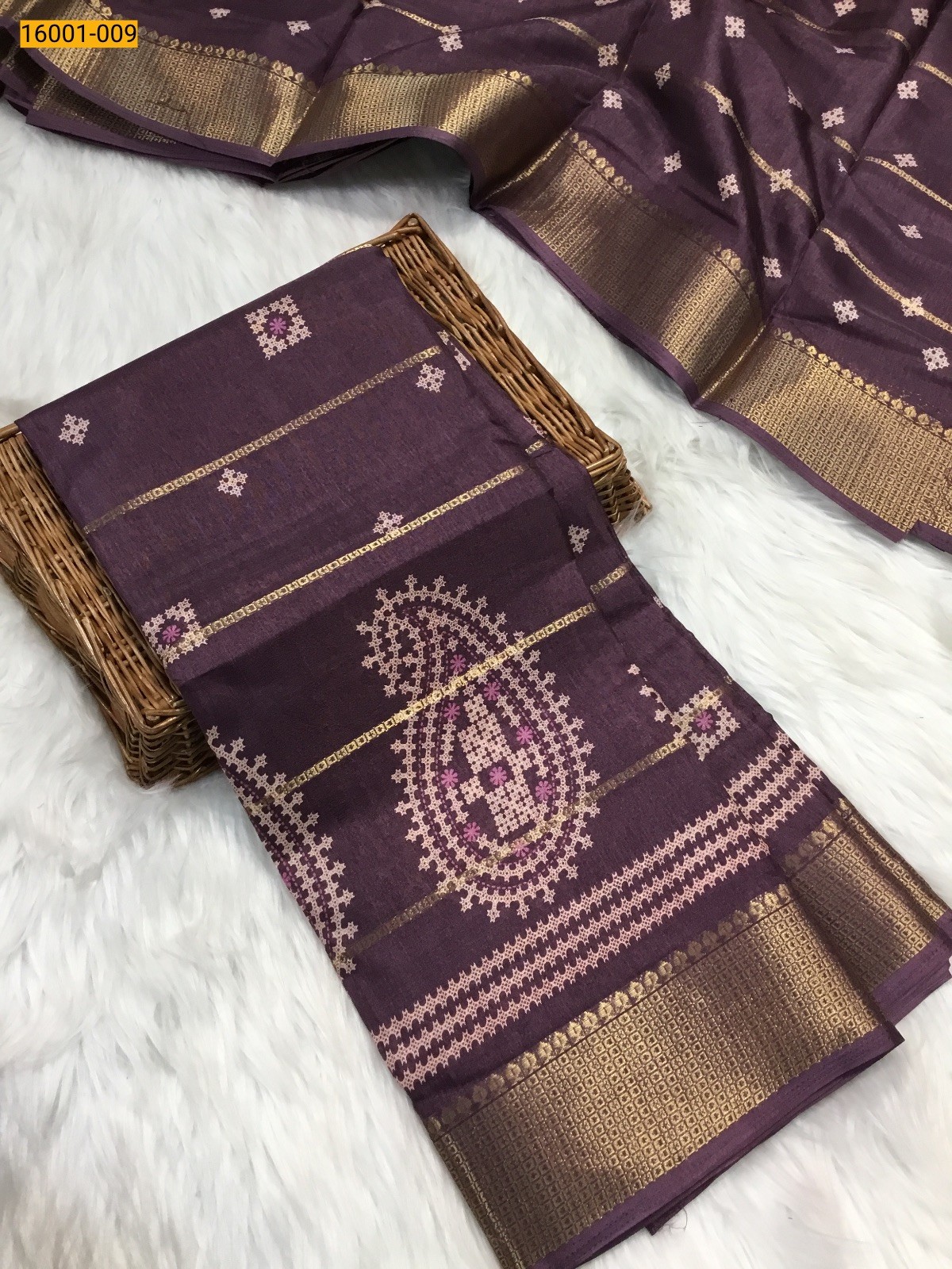 Lavender Dola silk sarees