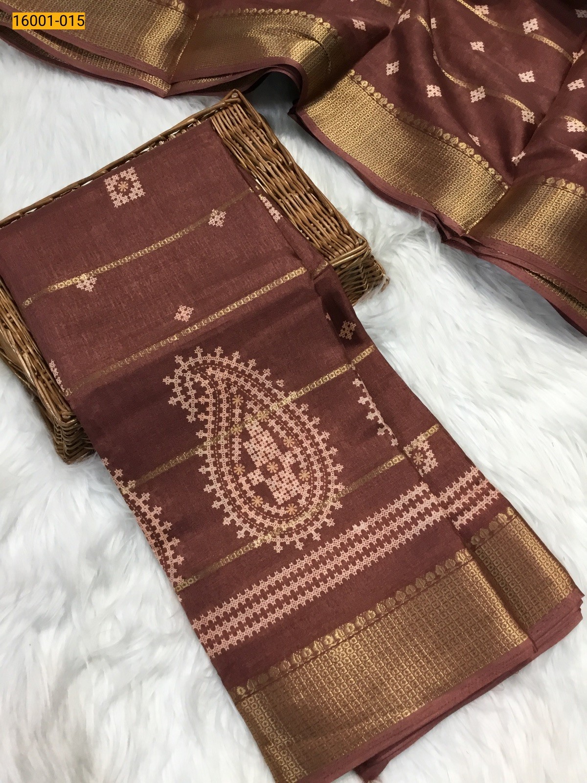 Beige Dola silk sarees