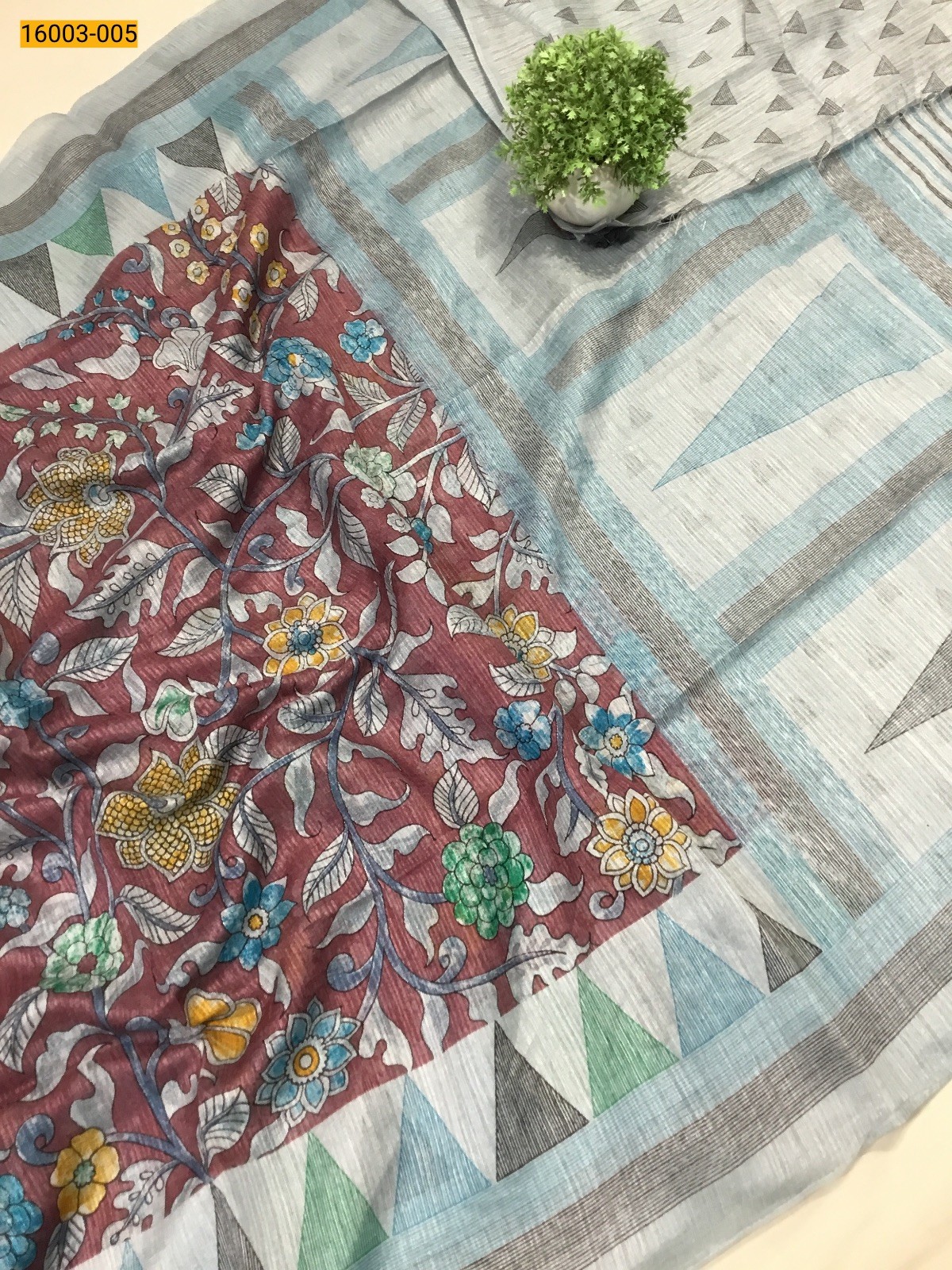 Pink Fancy khadi cotton printed sarees
